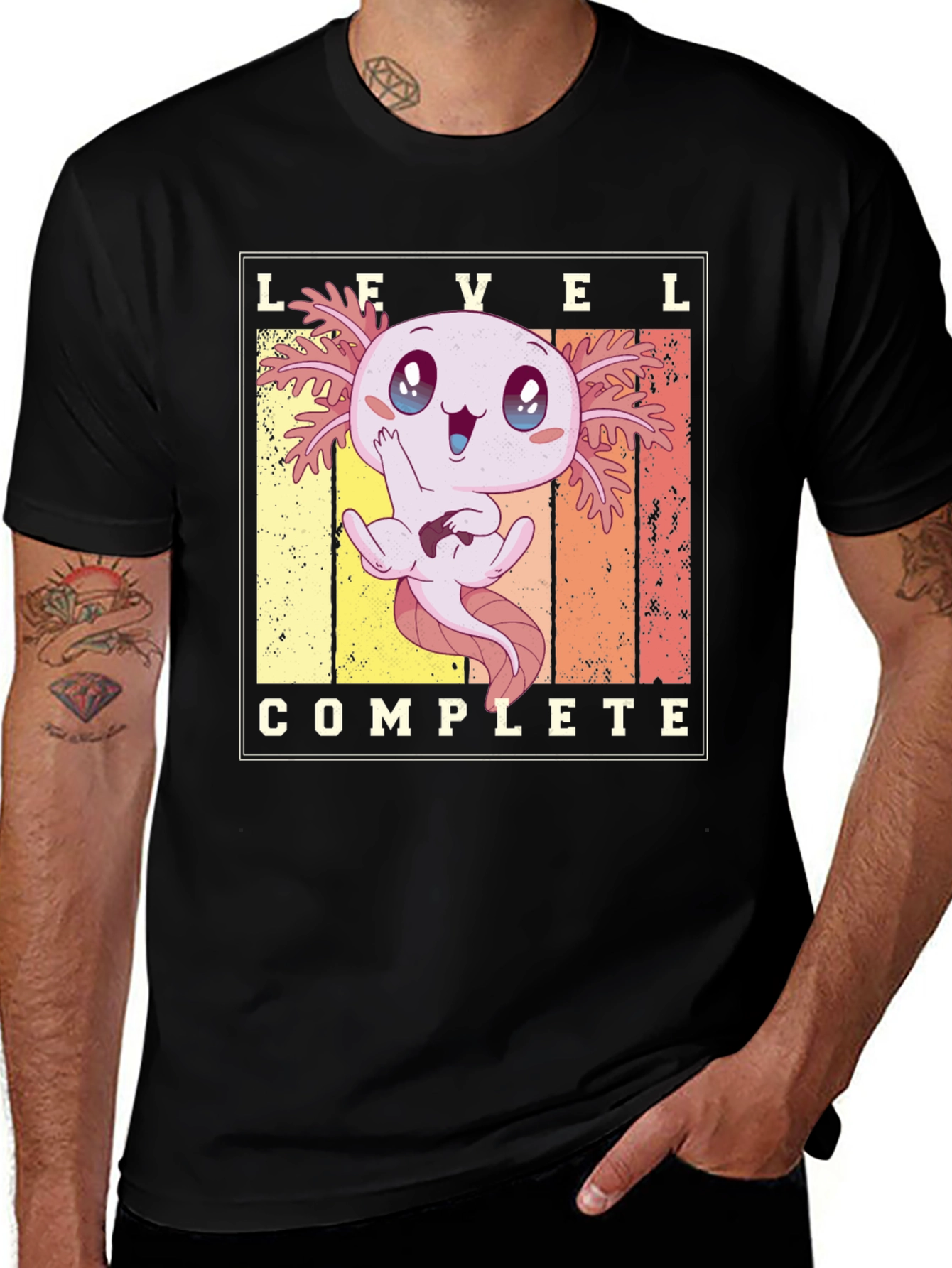 Variant 26 of Level Complete Axolotl Gamer T-Shirt