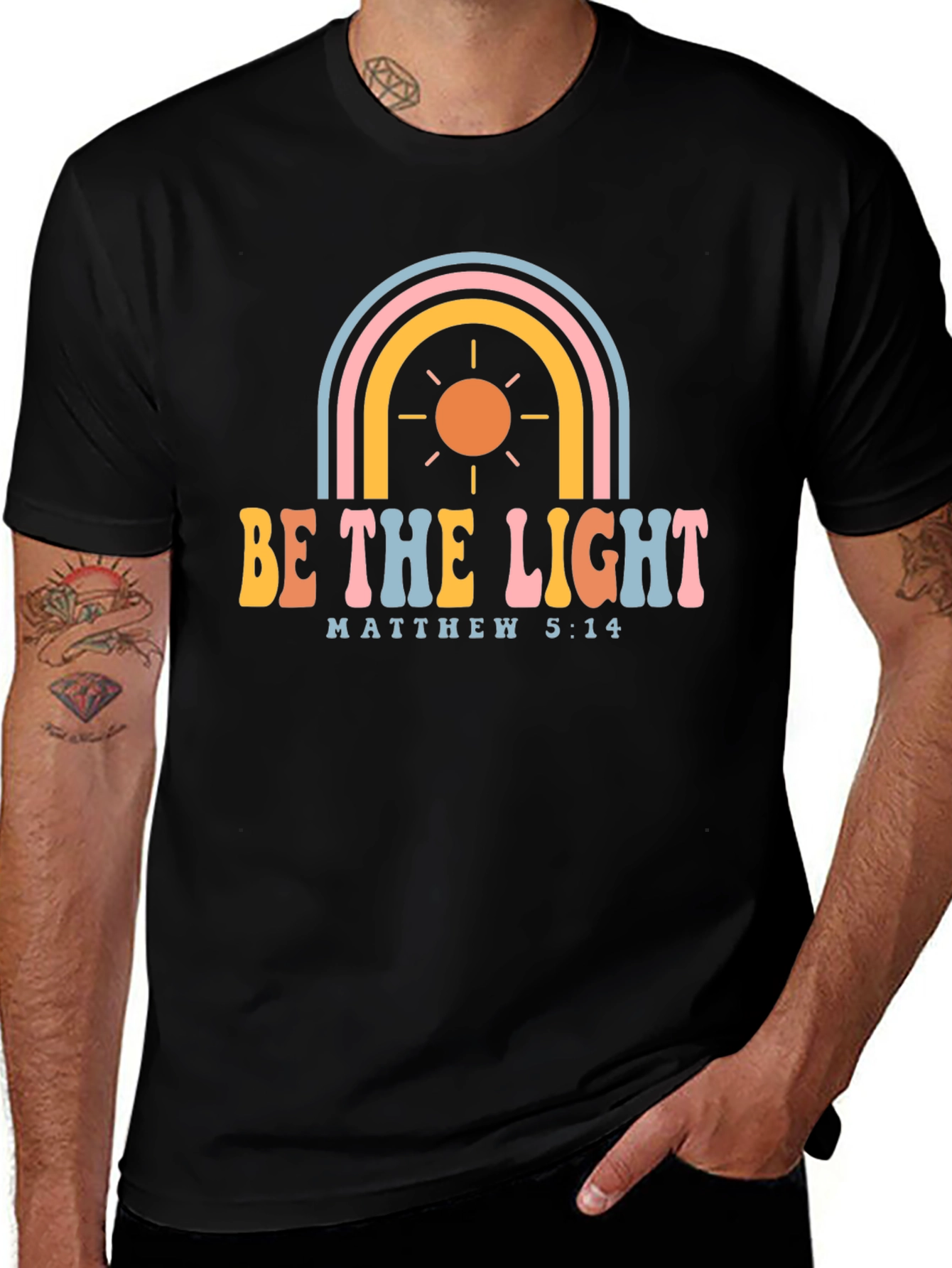 Be The Light Christian Graphic Tee