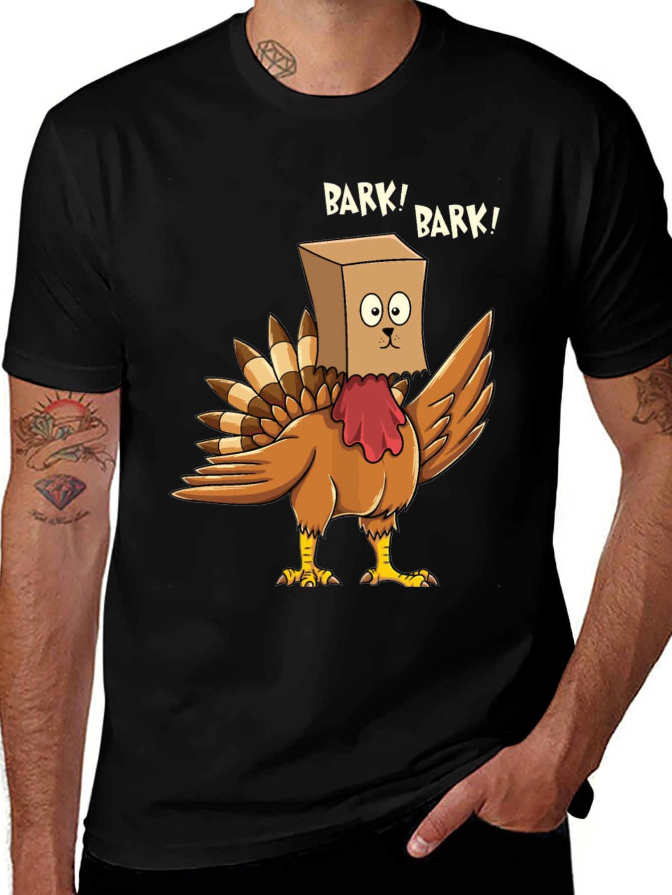 Variant 4 of Funny Turkey Bark! Graphic T-Shirt
