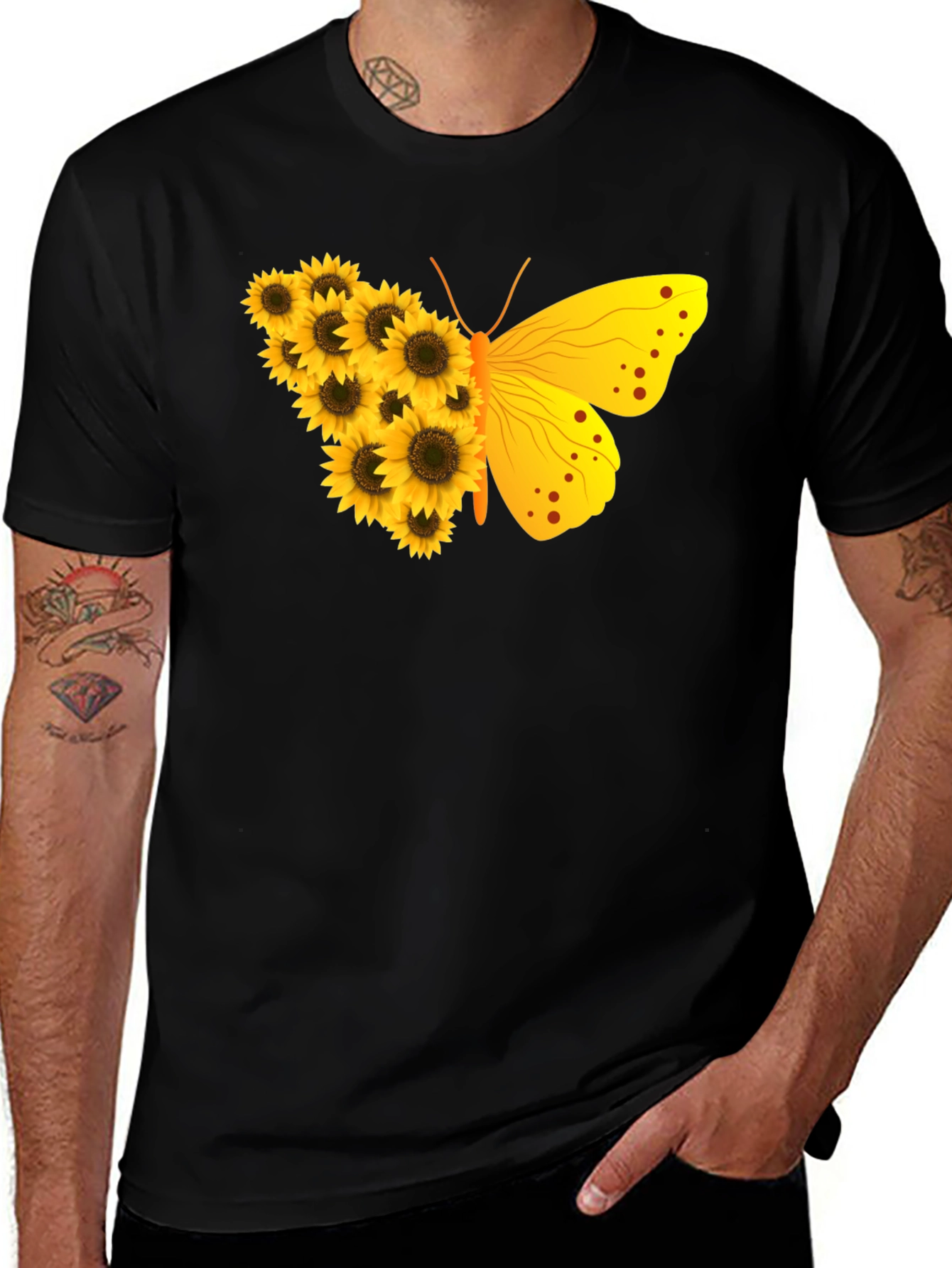 Variant 8 of Sunflower Butterfly Graphic T-Shirt