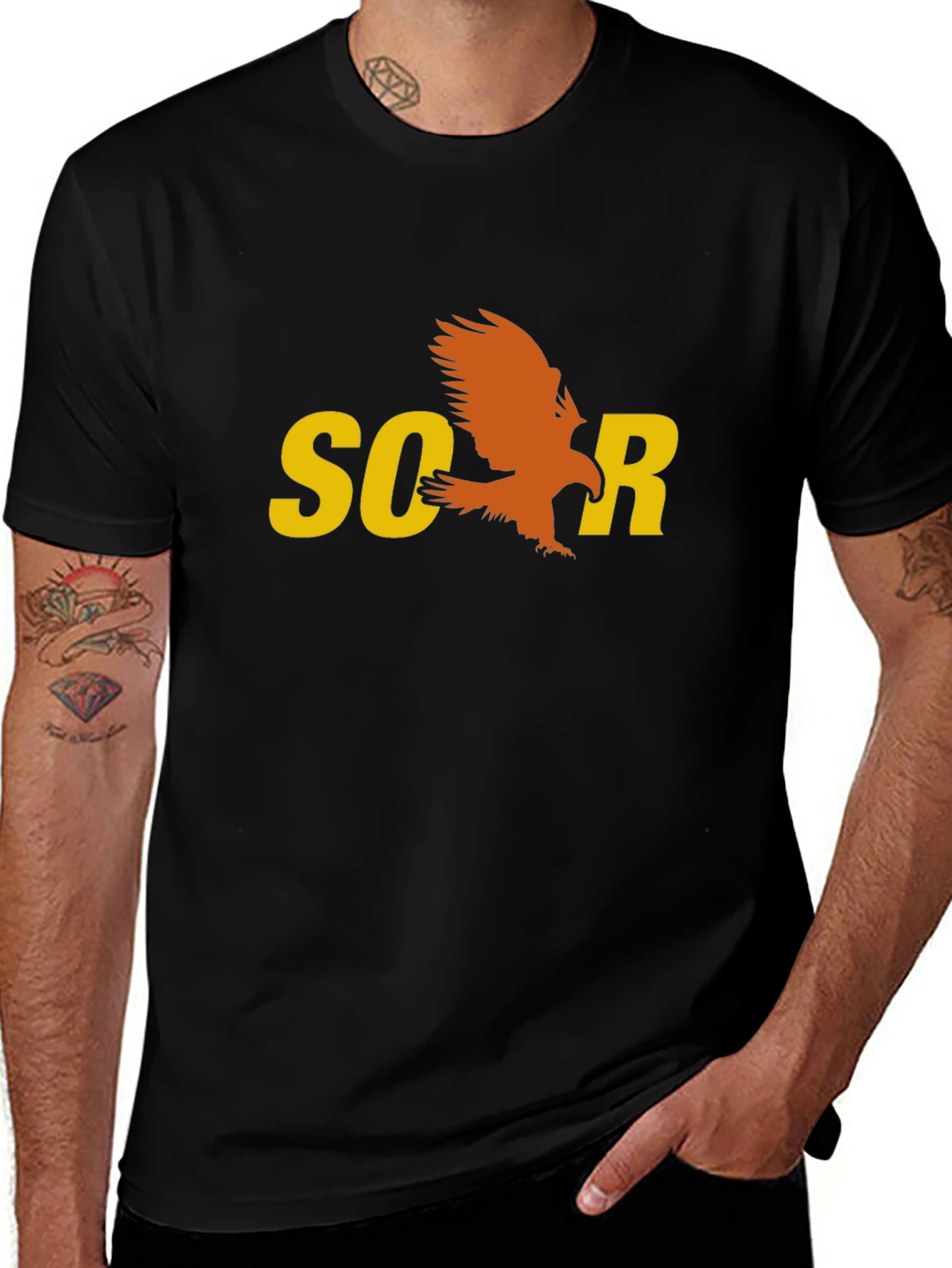 Soar Eagle Graphic Tee - Stylish Black T-Shirt