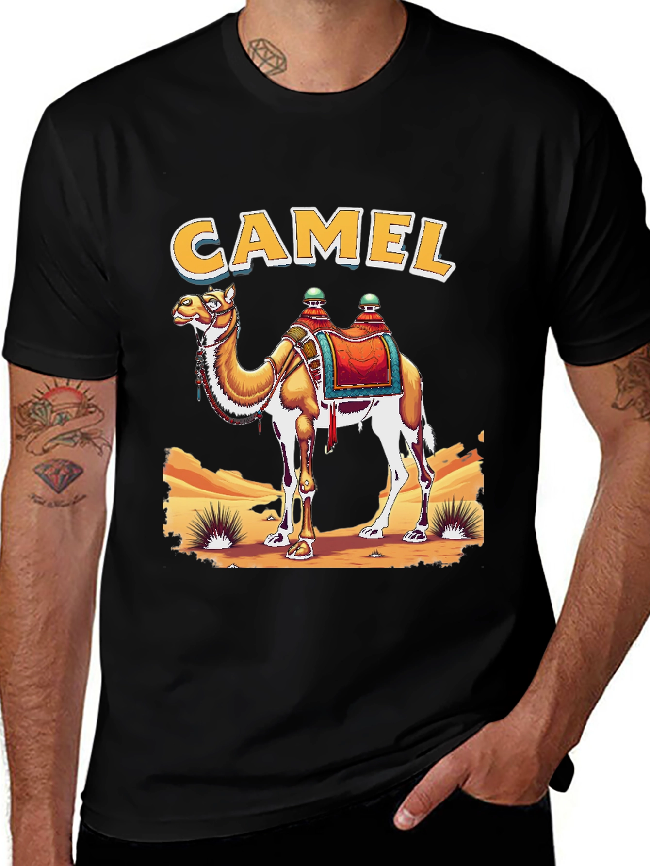 Variant 2 of Camel Desert Humor Graphic T-Shirt