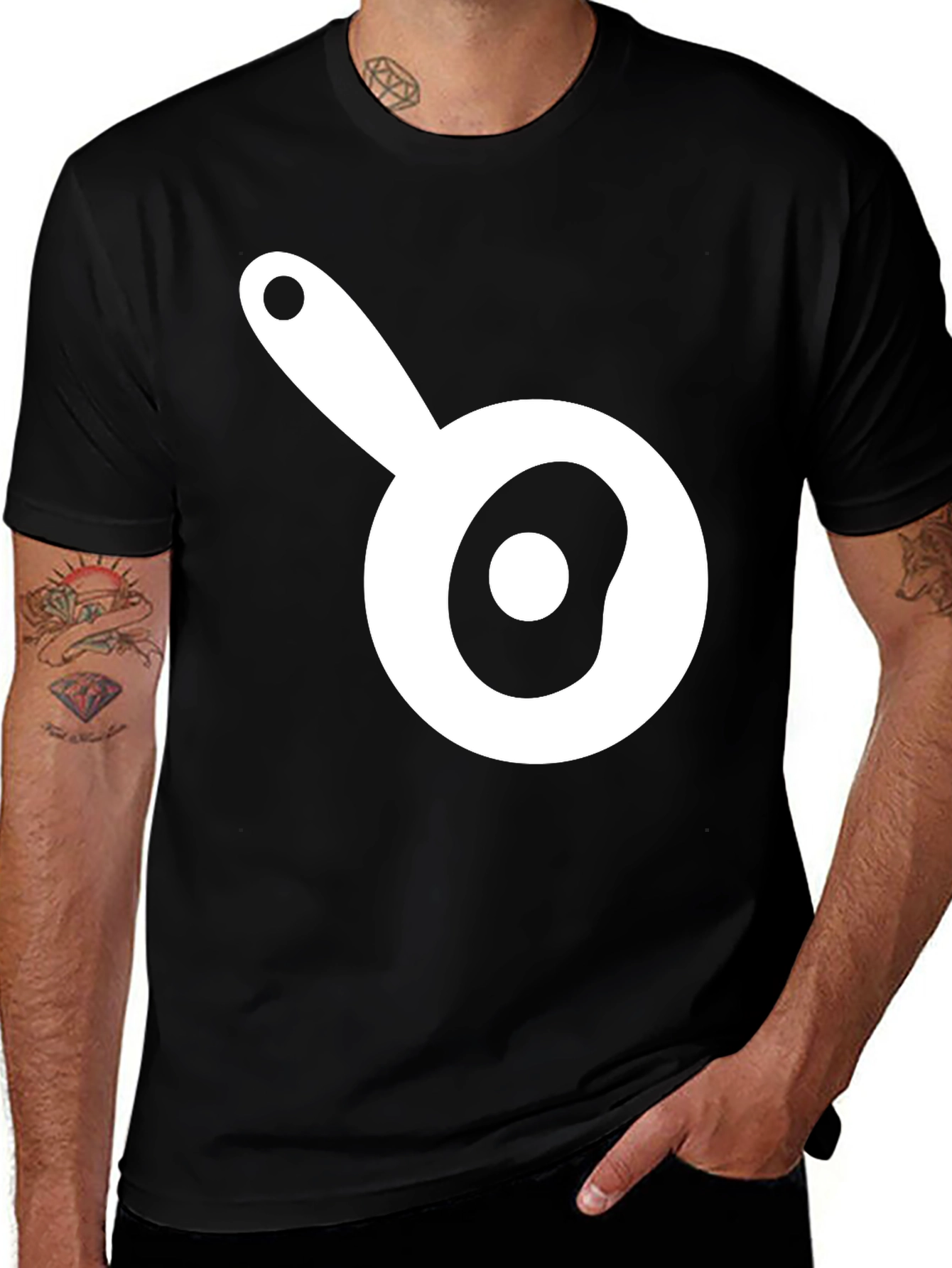 Variant 29 of 🍳 Fried Egg Pan Graphic Tee - Black