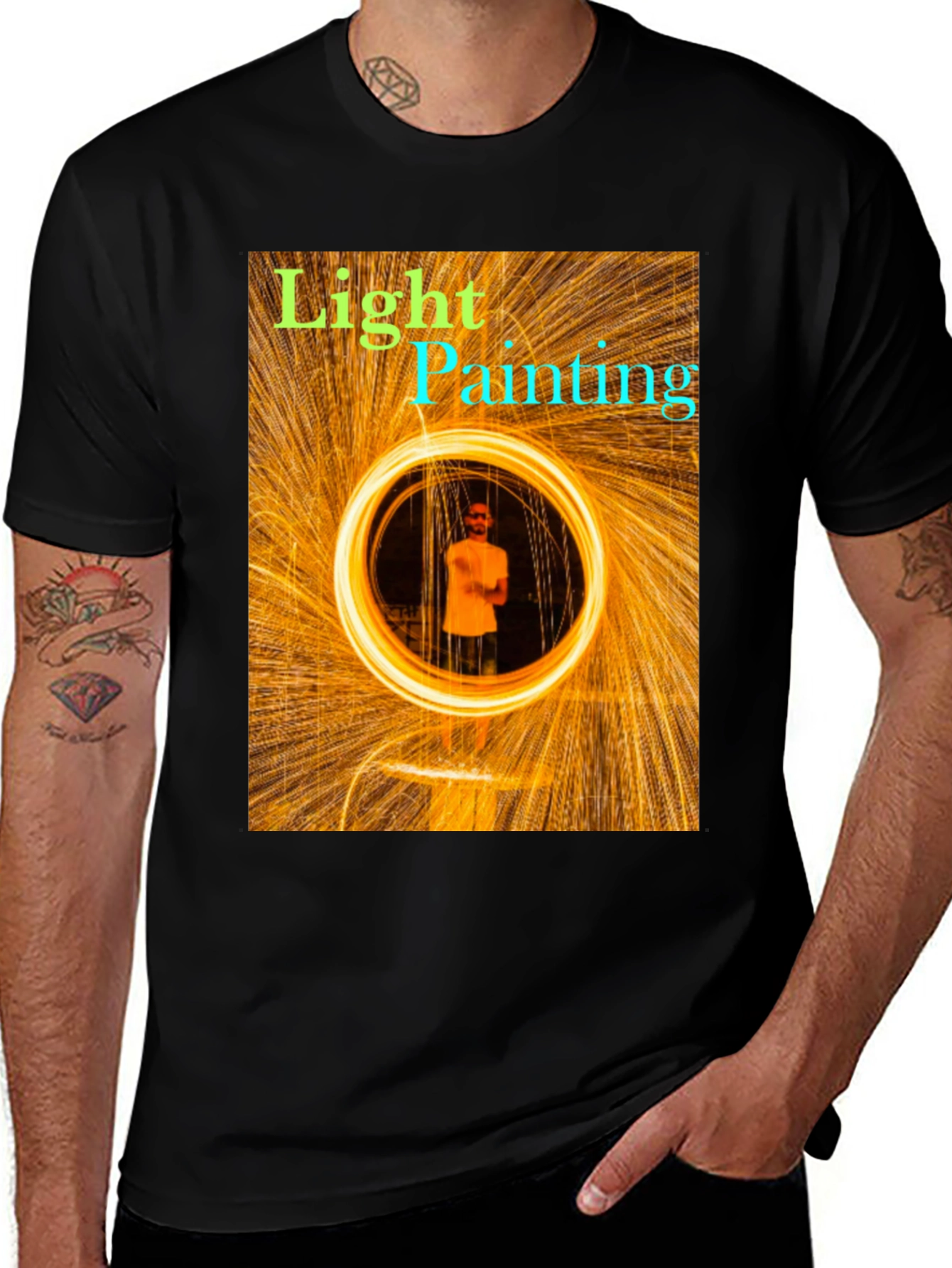 Variant 22 of Light Painting T-Shirt - Unique Art Tee