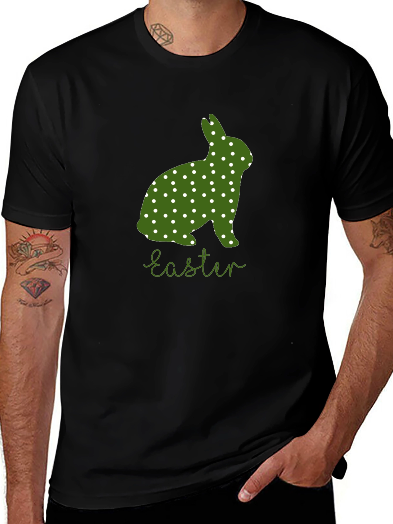 Variant 13 of Easter Bunny Polka Dot T-Shirt - Cute Holiday Tee