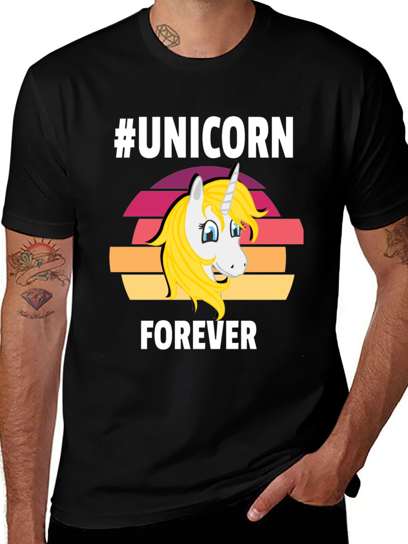 Variant 28 of Unicorn Forever Graphic Tee - Trendy Novelty T-Shirt
