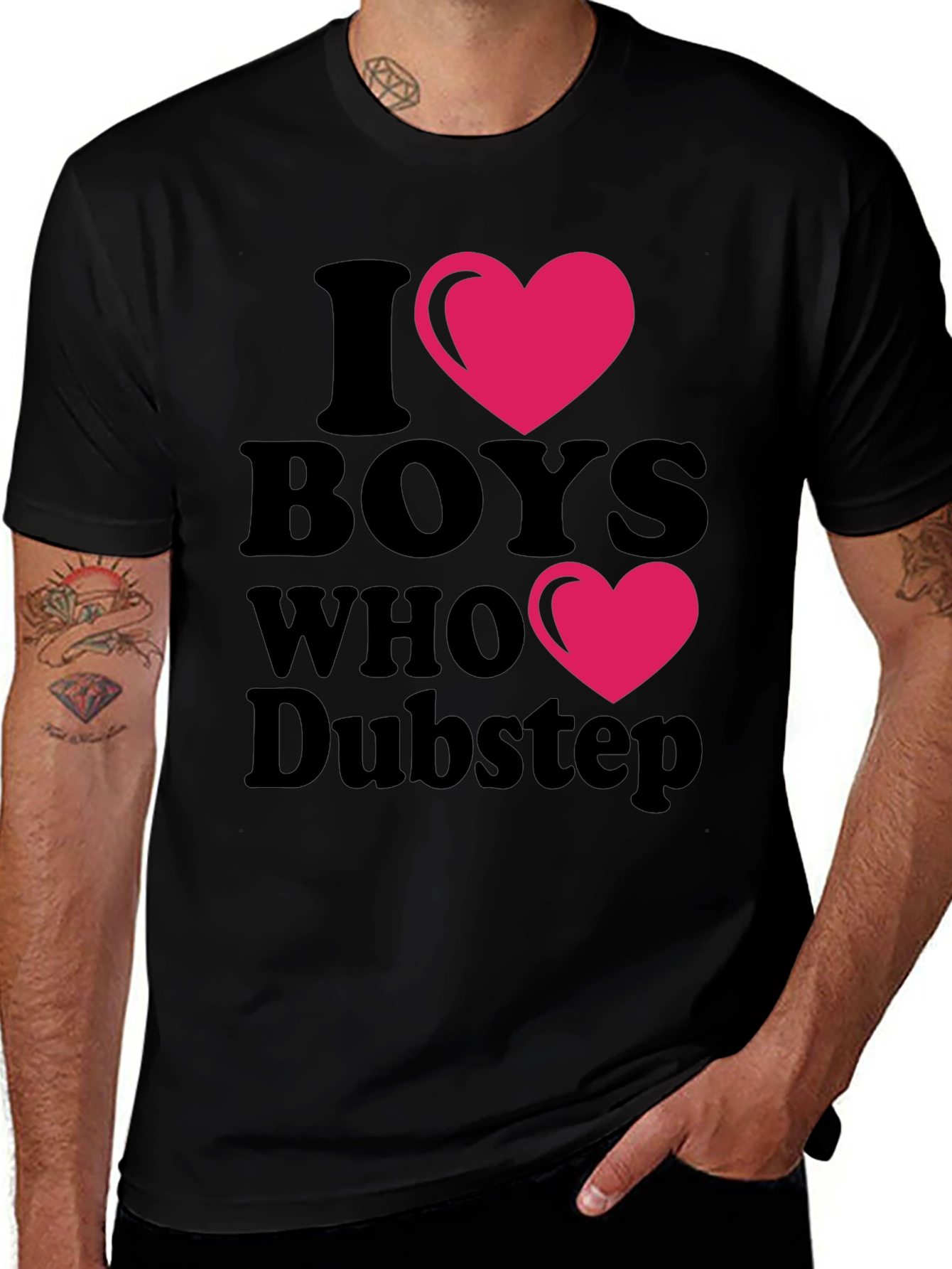 Variant 2 of I Heart Boys Who Dubstep Graphic Tee