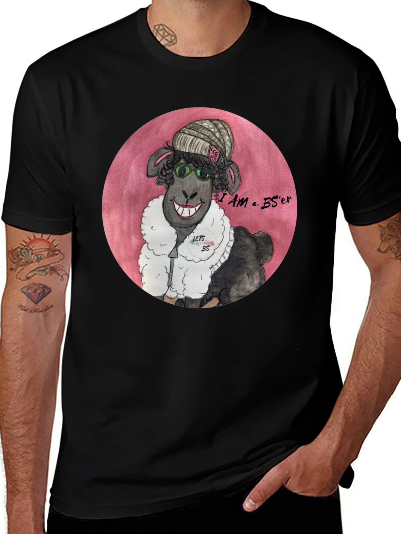 Variant 12 of Black Sheep Humor T-Shirt - I AM a BS'er