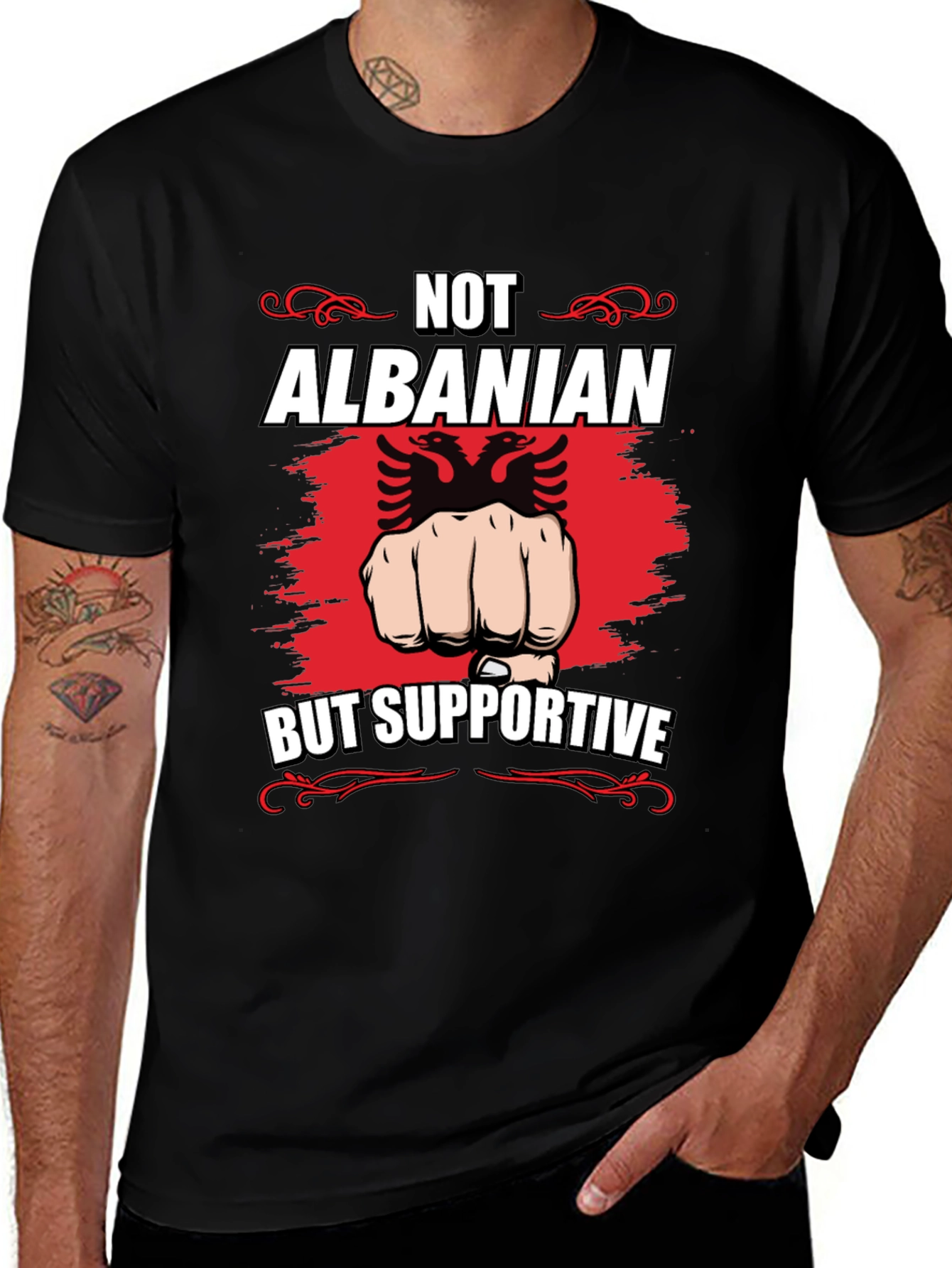 Variant 21 of Albanian Supporter Graphic T-Shirt