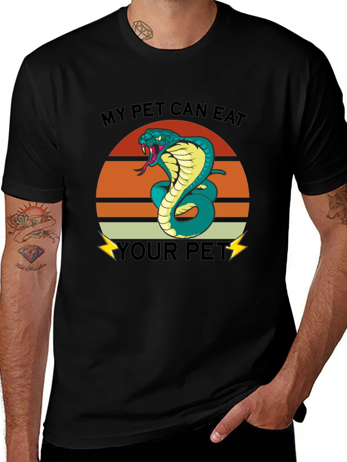 Variant 21 of My Pet Can Eat Your Pet Cobra Graphic Tee