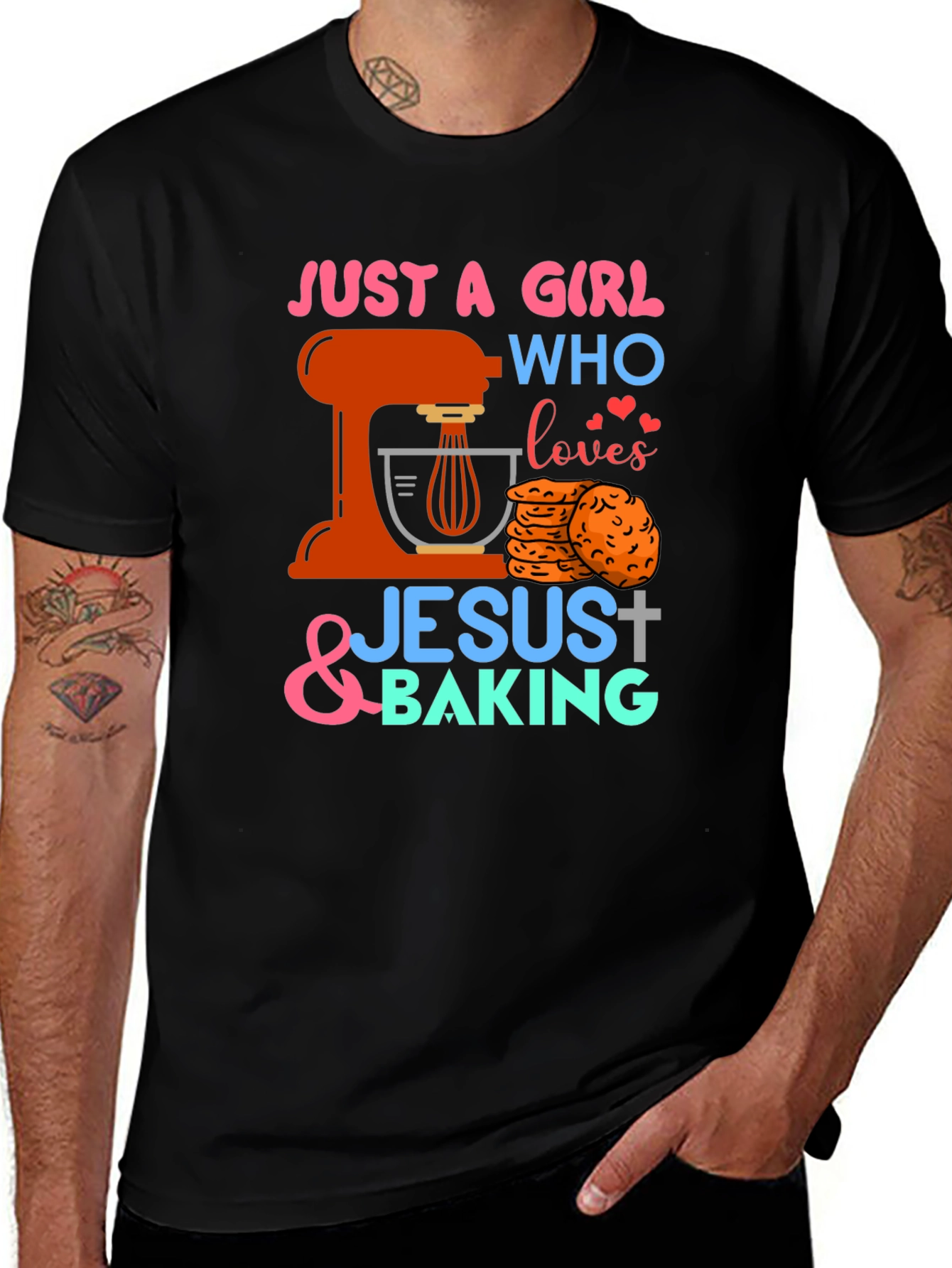 Variant 28 of Just A Girl Who Loves Jesus & Baking T-Shirt
