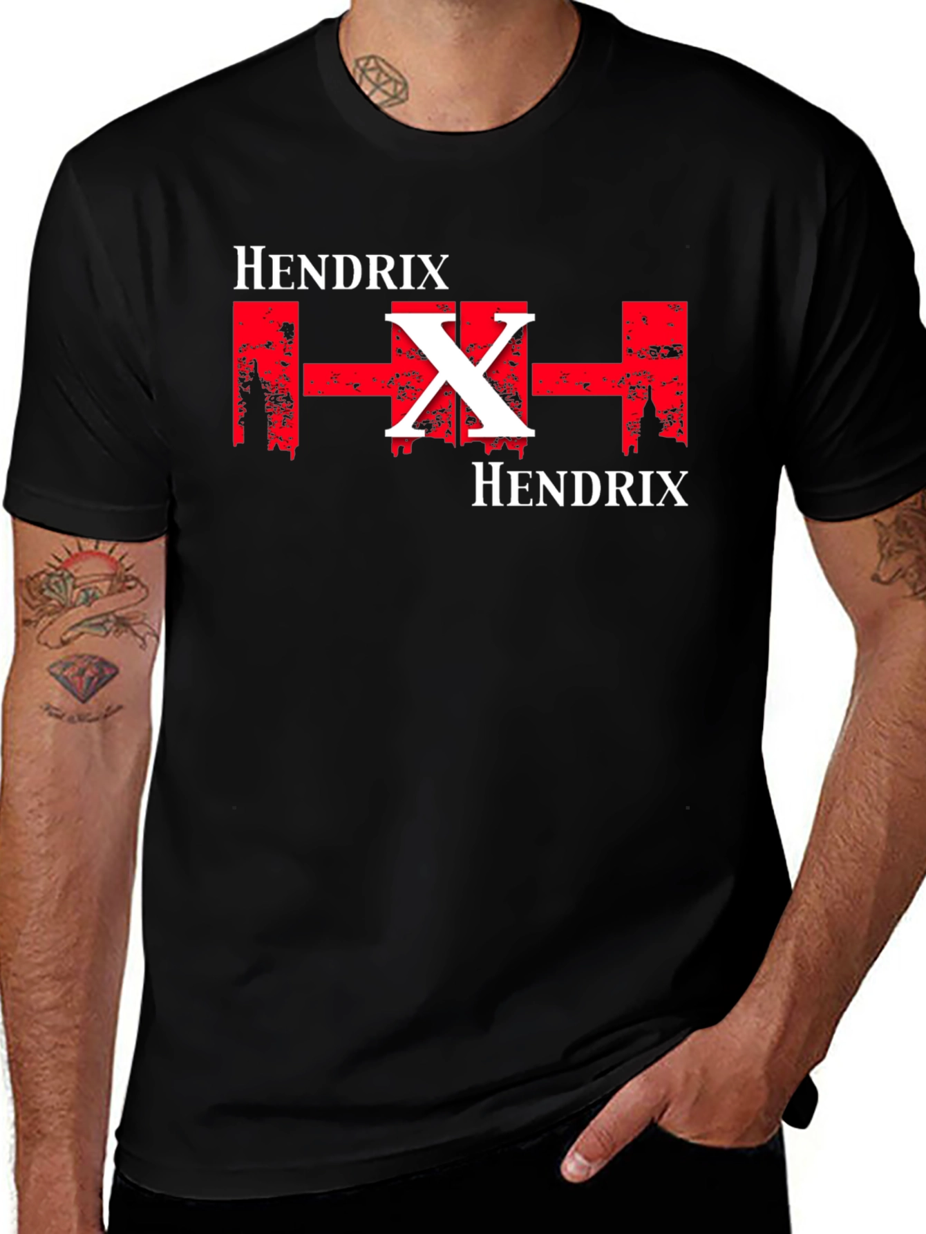 Variant 22 of Hendrix Graphic Print Black T-Shirt