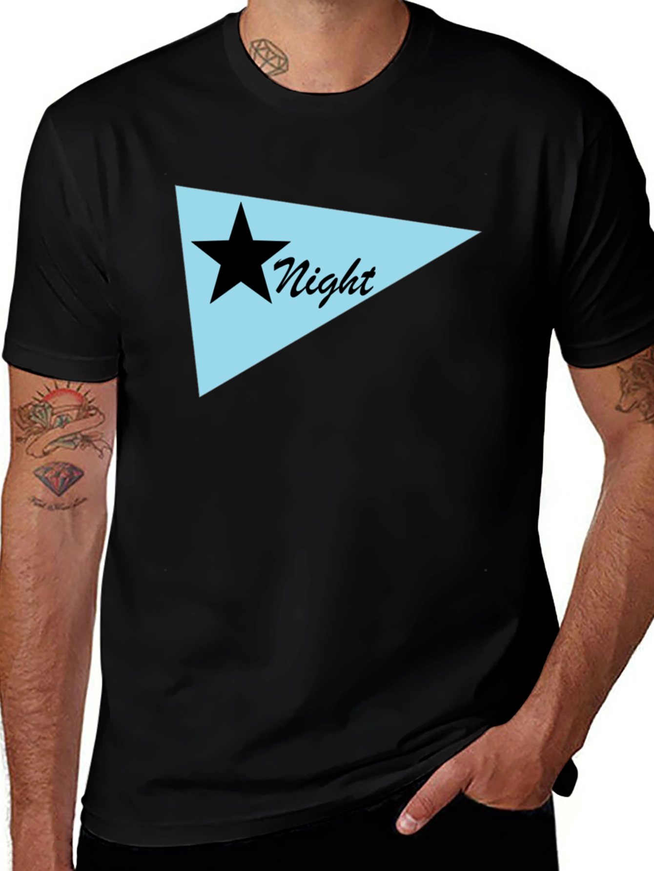 Variant 10 of Night Star Graphic Black T-Shirt