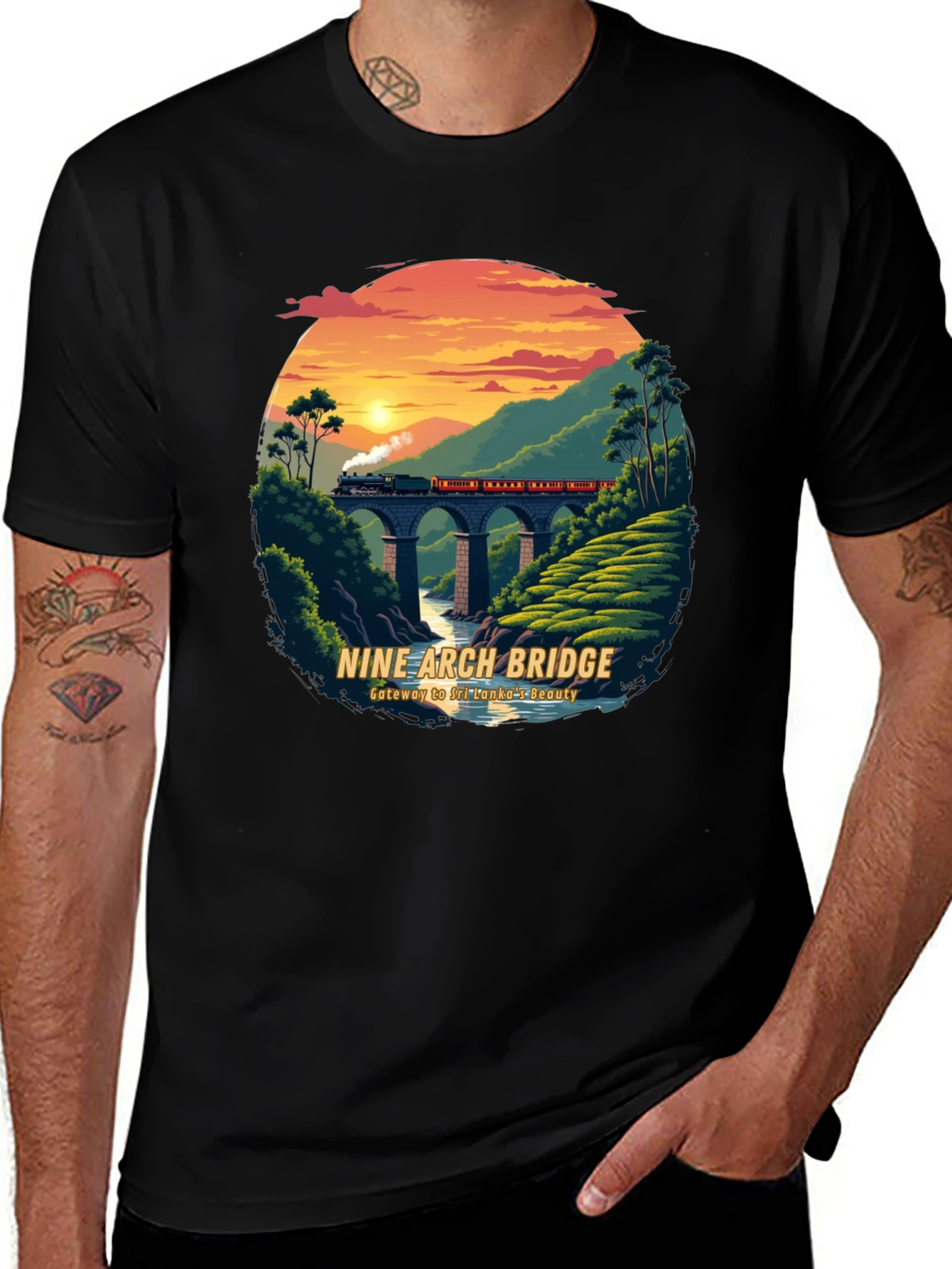 Variant 24 of Nine Arch Bridge Graphic Tee