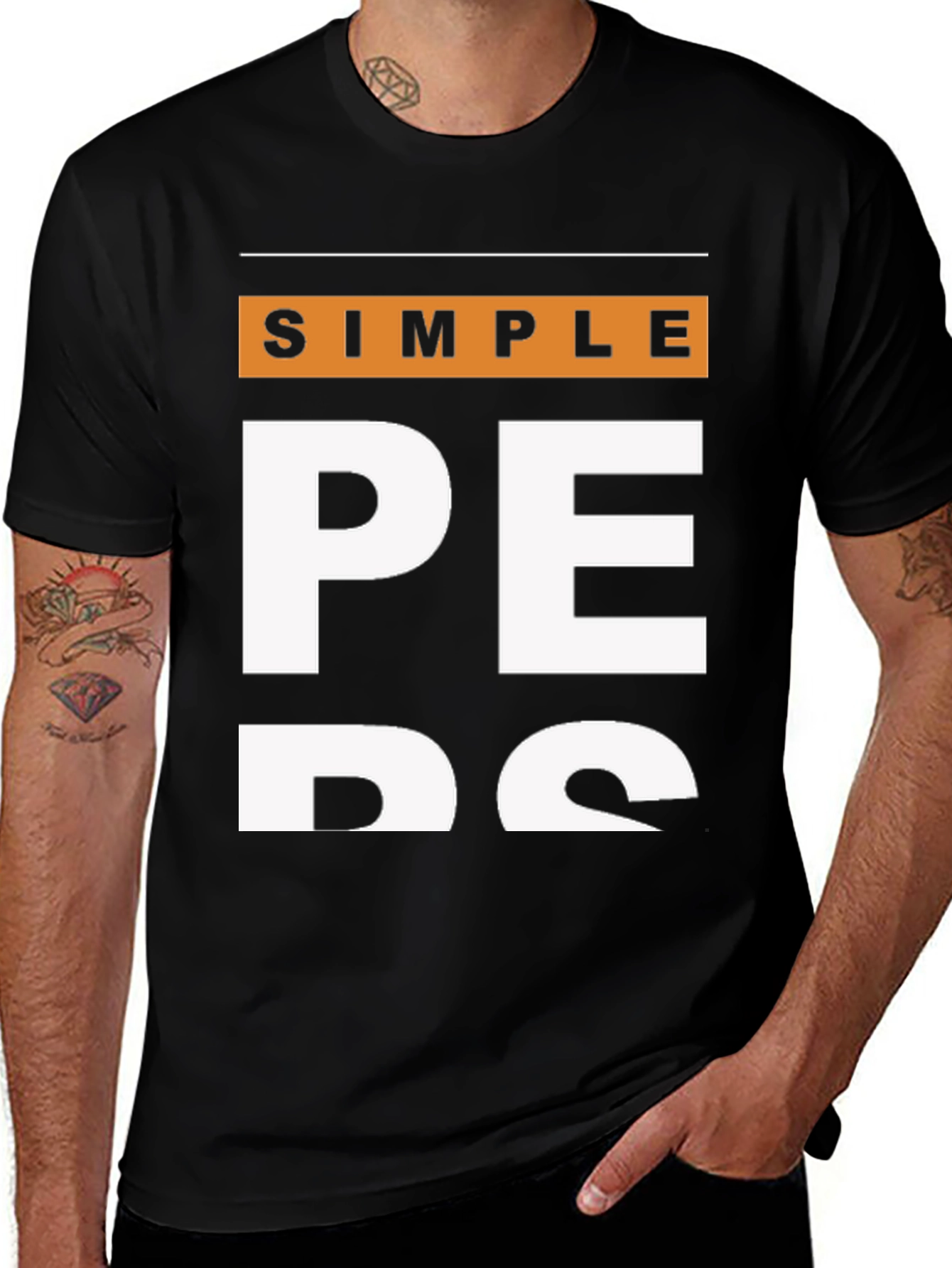 Variant 14 of Simple Pers Black T-Shirt - Casual Fashion