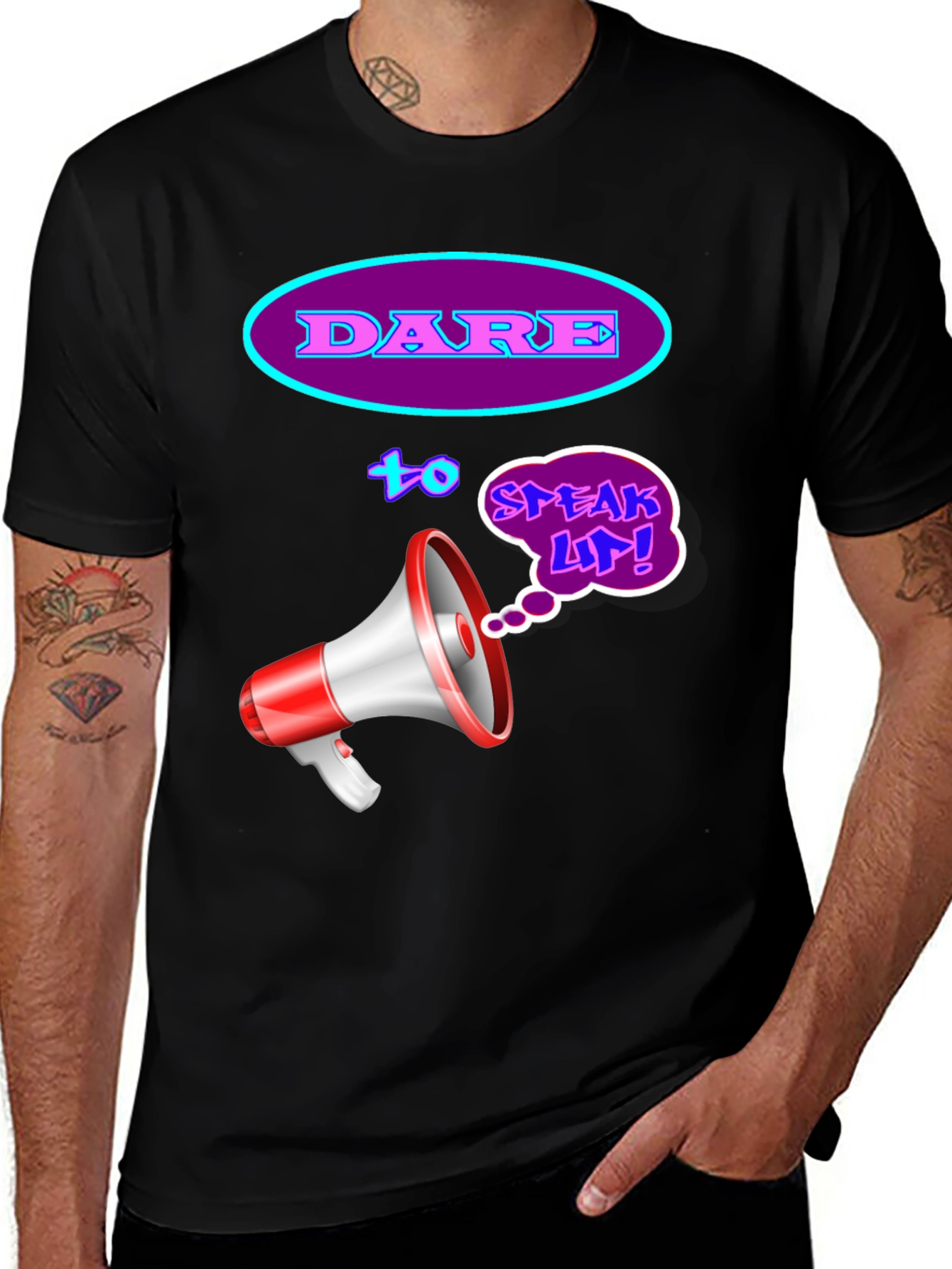 Dare to Speak Up Black T-Shirt