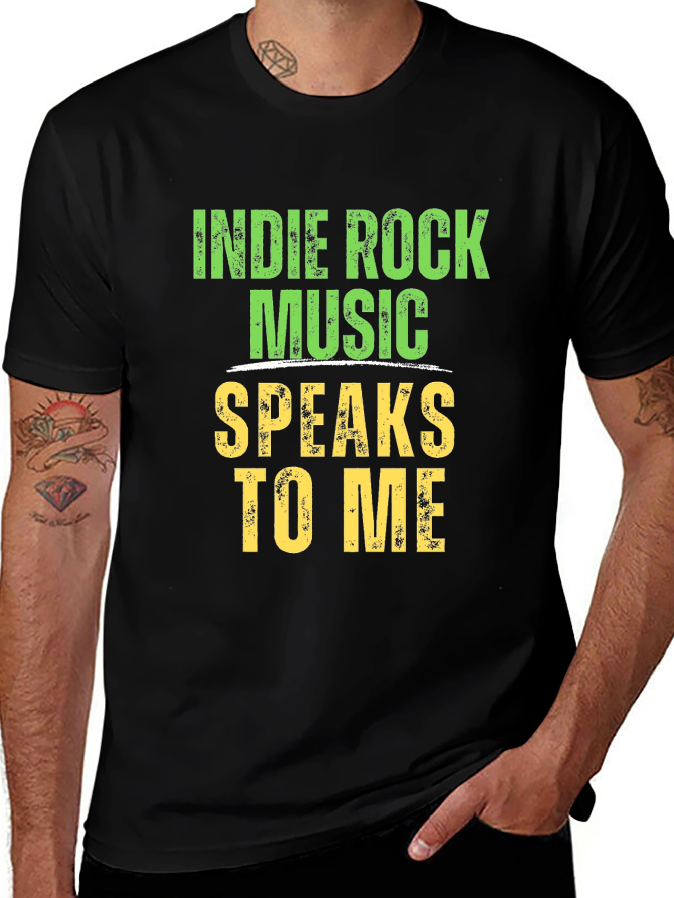 Variant 9 of Indie Rock Music Speaks To Me Graphic T-Shirt