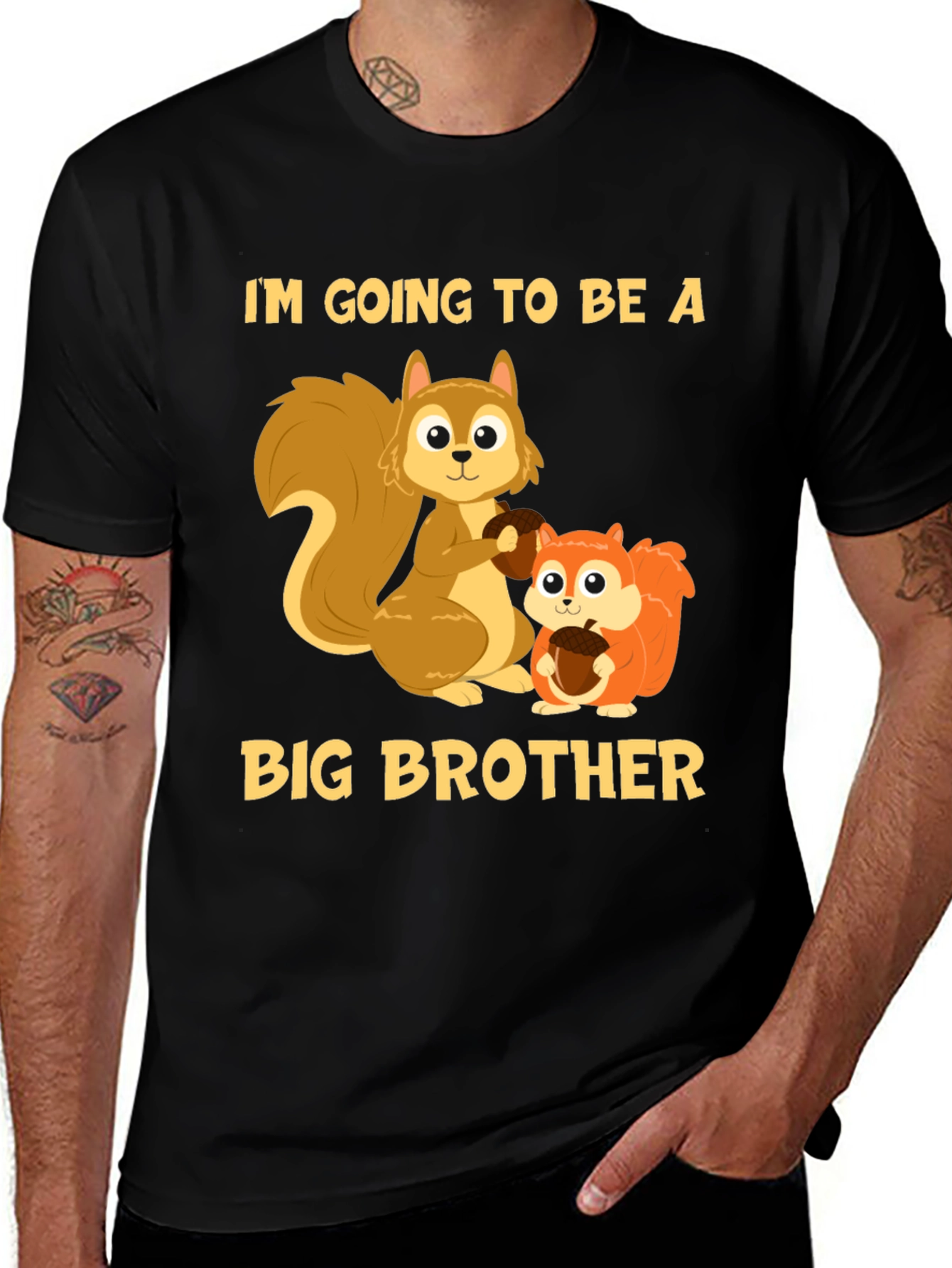 Big Brother Squirrel T-Shirt - Cute Announcement Tee
