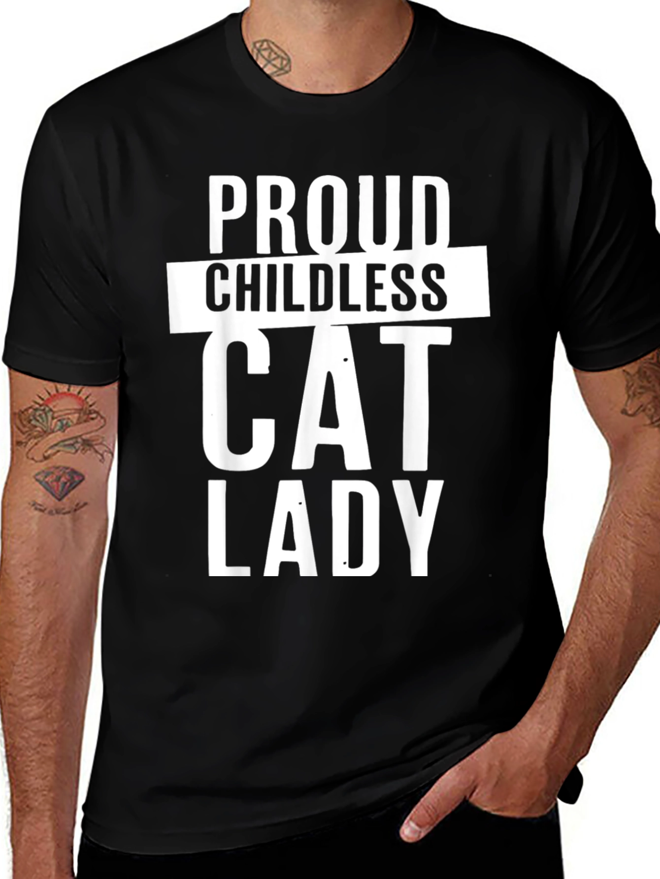 Variant 9 of Proud Childless Cat Lady T-Shirt