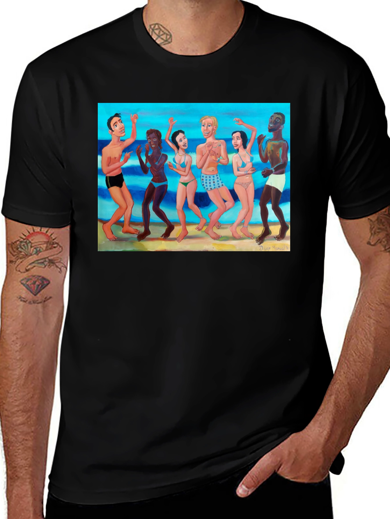 Beach Party Graphic Tee - Crew Neck