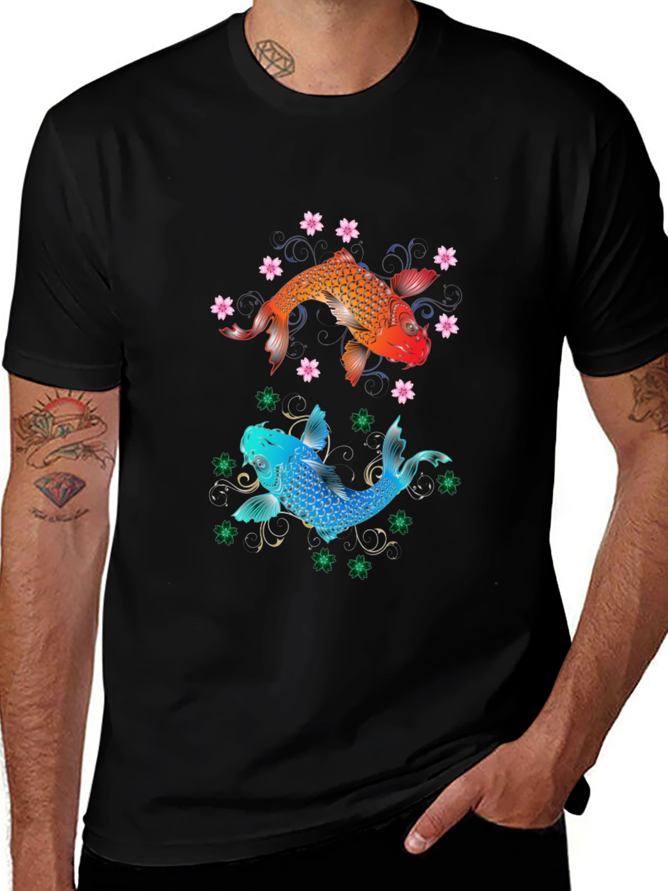 Variant 12 of Koi Fish Graphic T-Shirt
