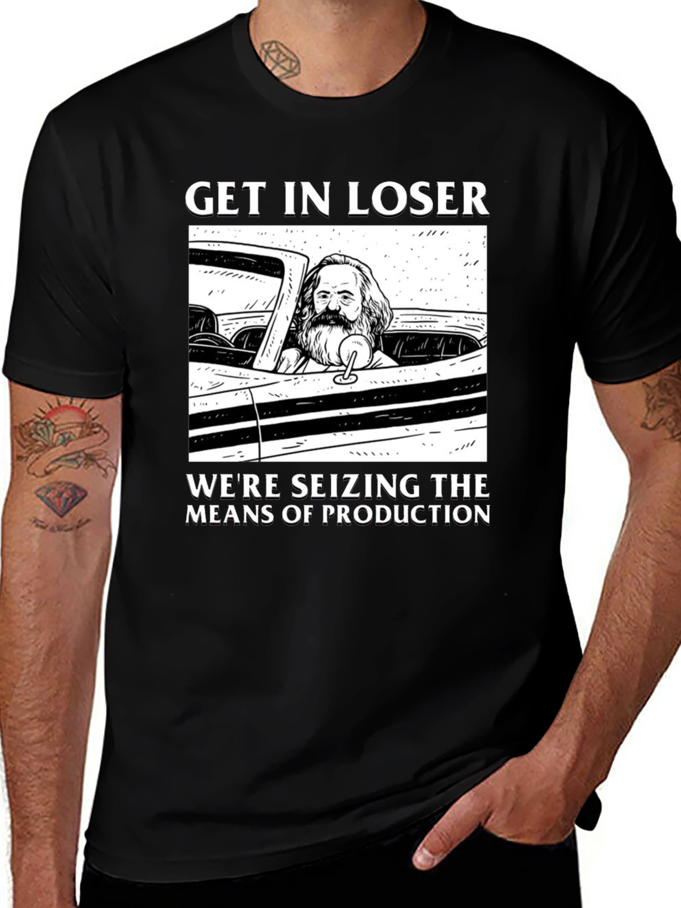 Variant 27 of Get In Loser Marx T-Shirt