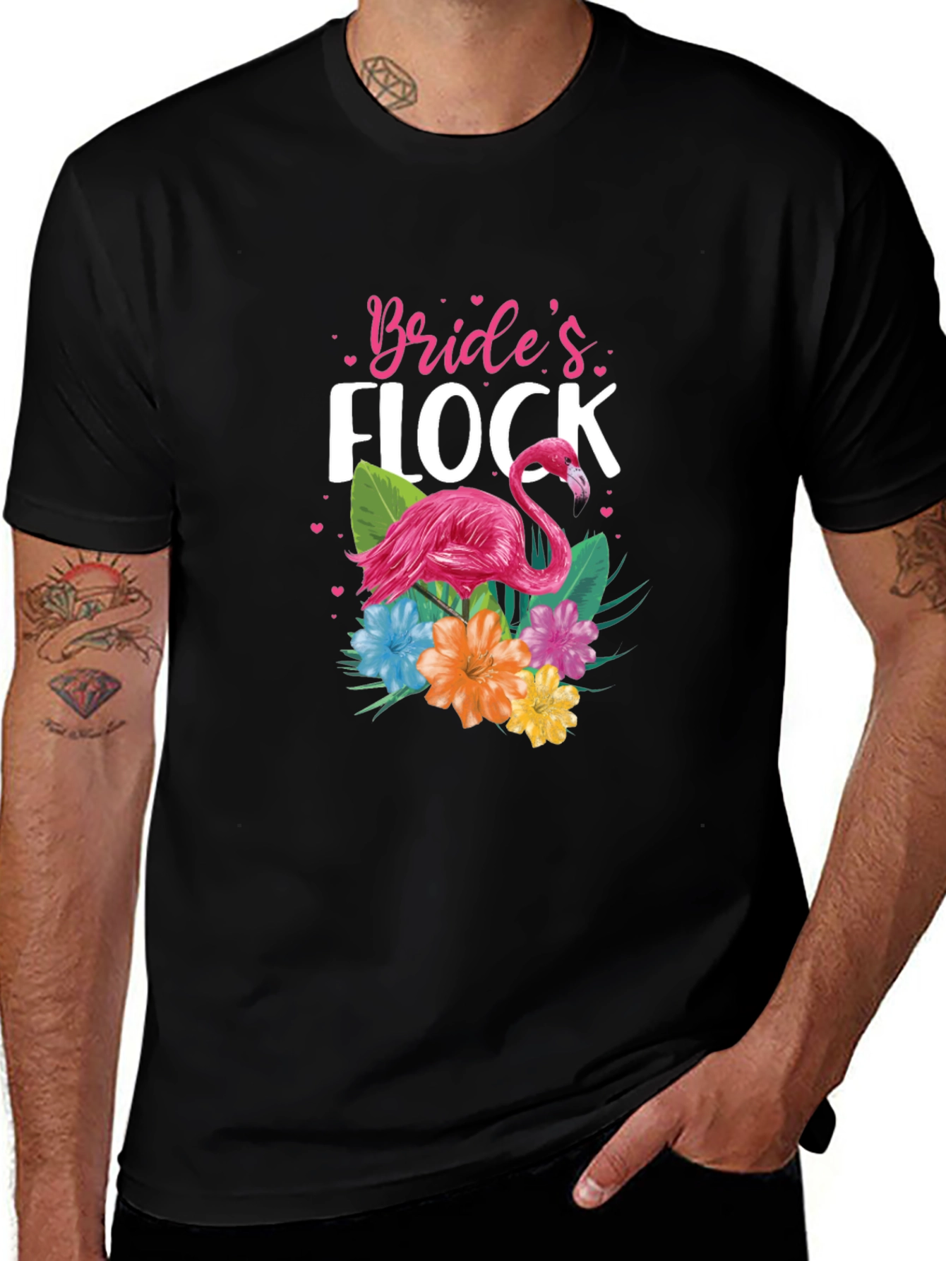 Variant 2 of Bride's Flock Flamingo T-Shirt