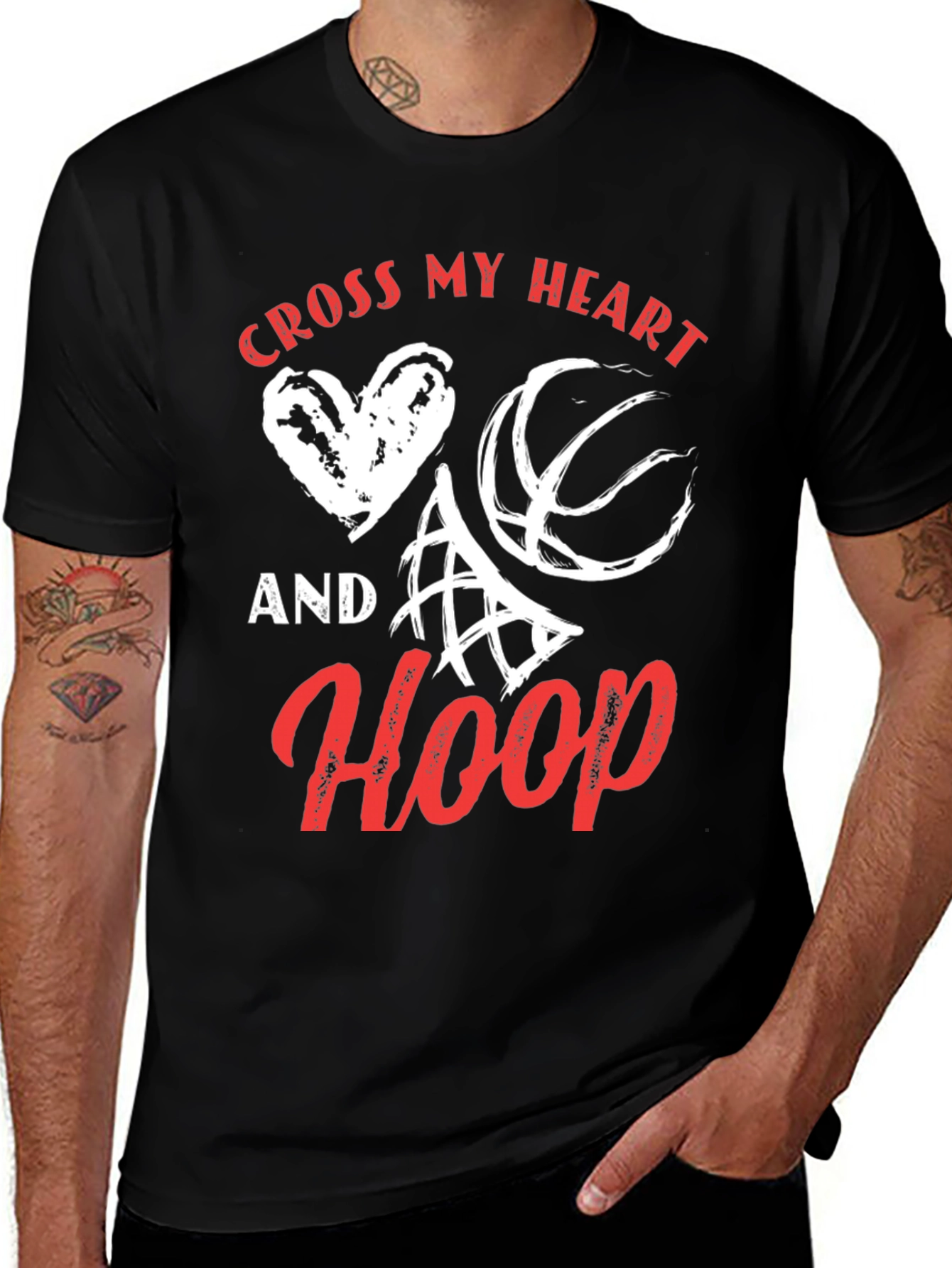 Variant 5 of Cross My Heart And Hoop Graphic Tee