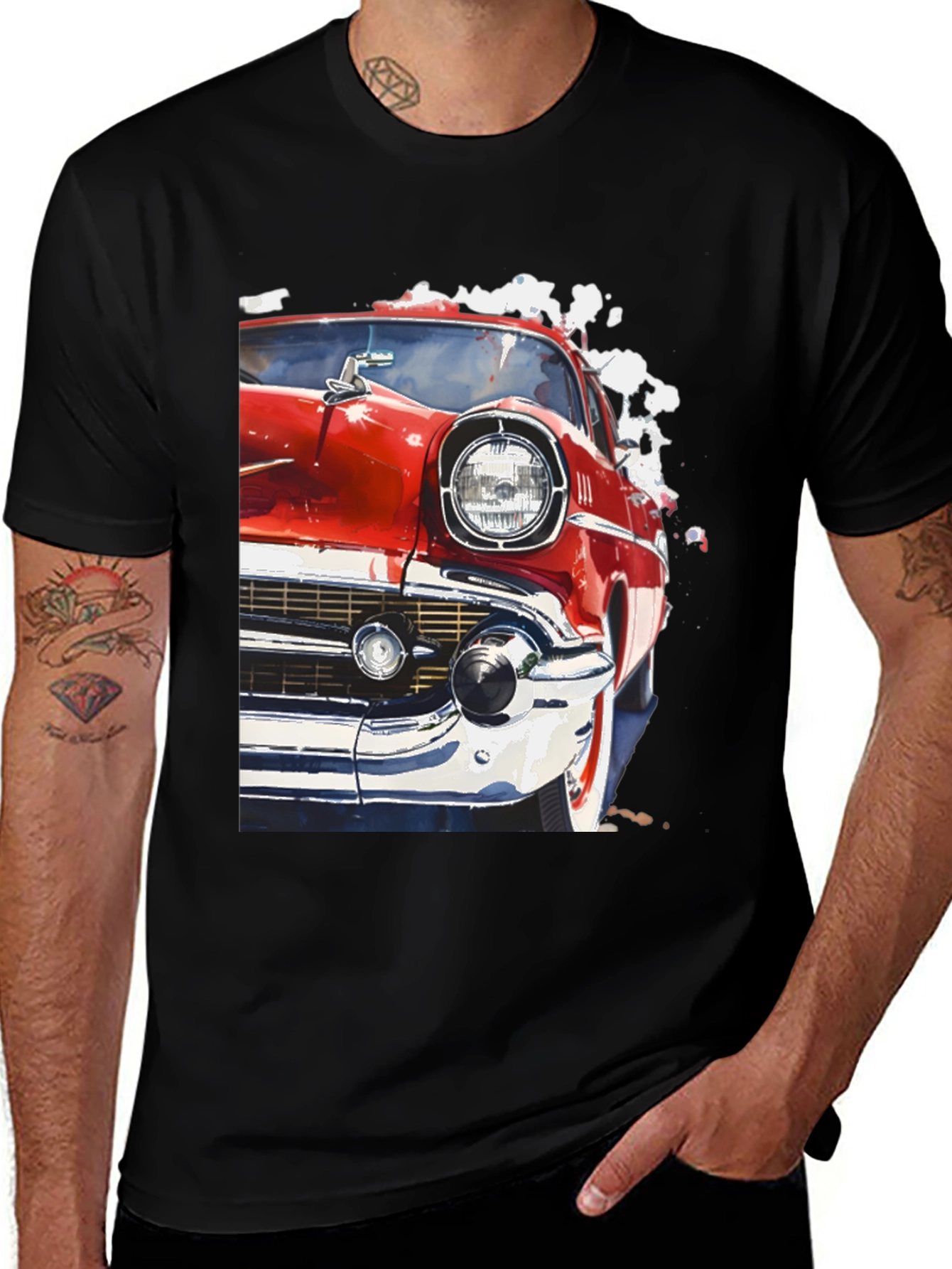 Variant 17 of Classic Car Graphic Tee - Retro Style