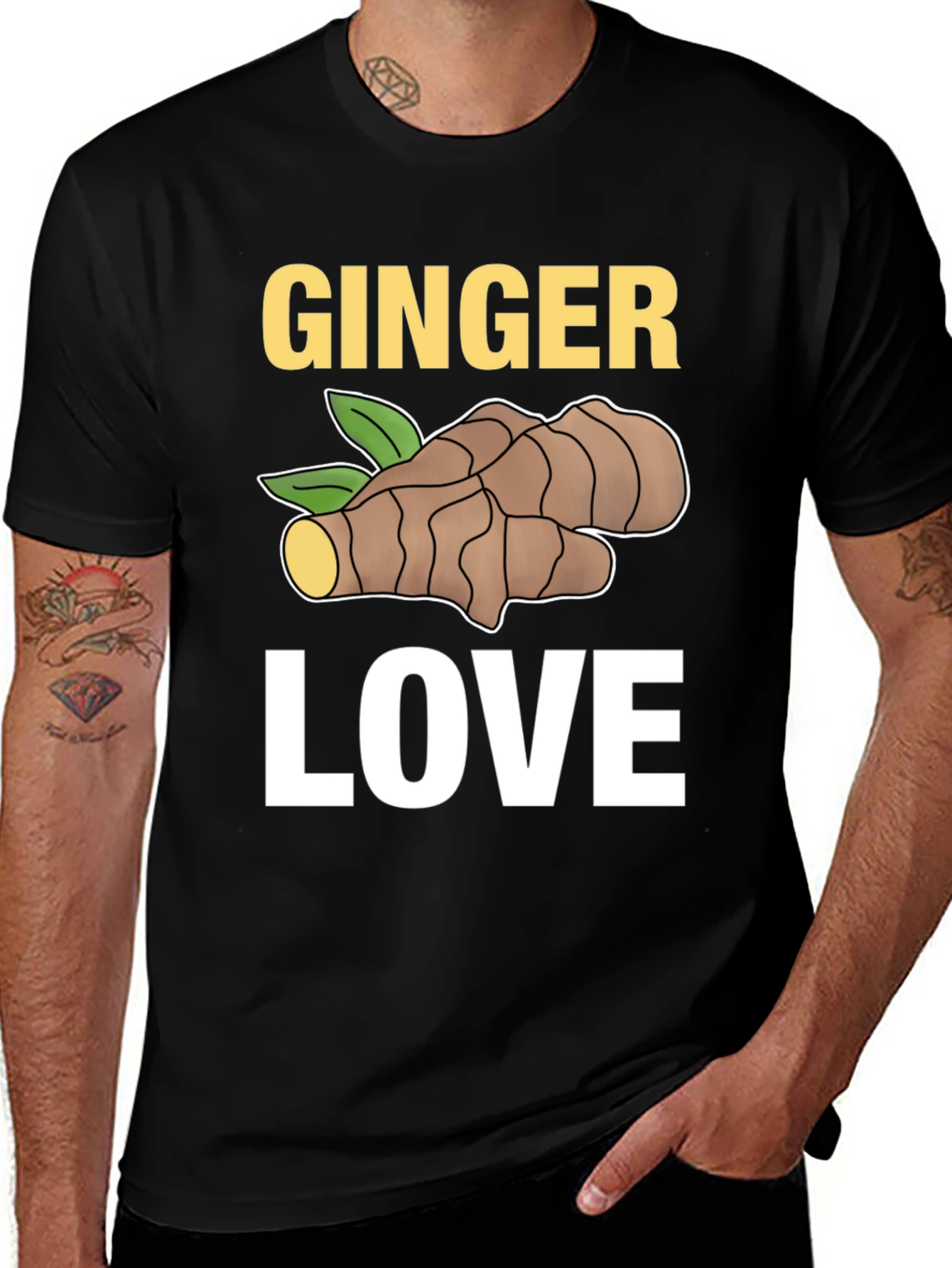 Variant 14 of Ginger Love Graphic Tee - Black