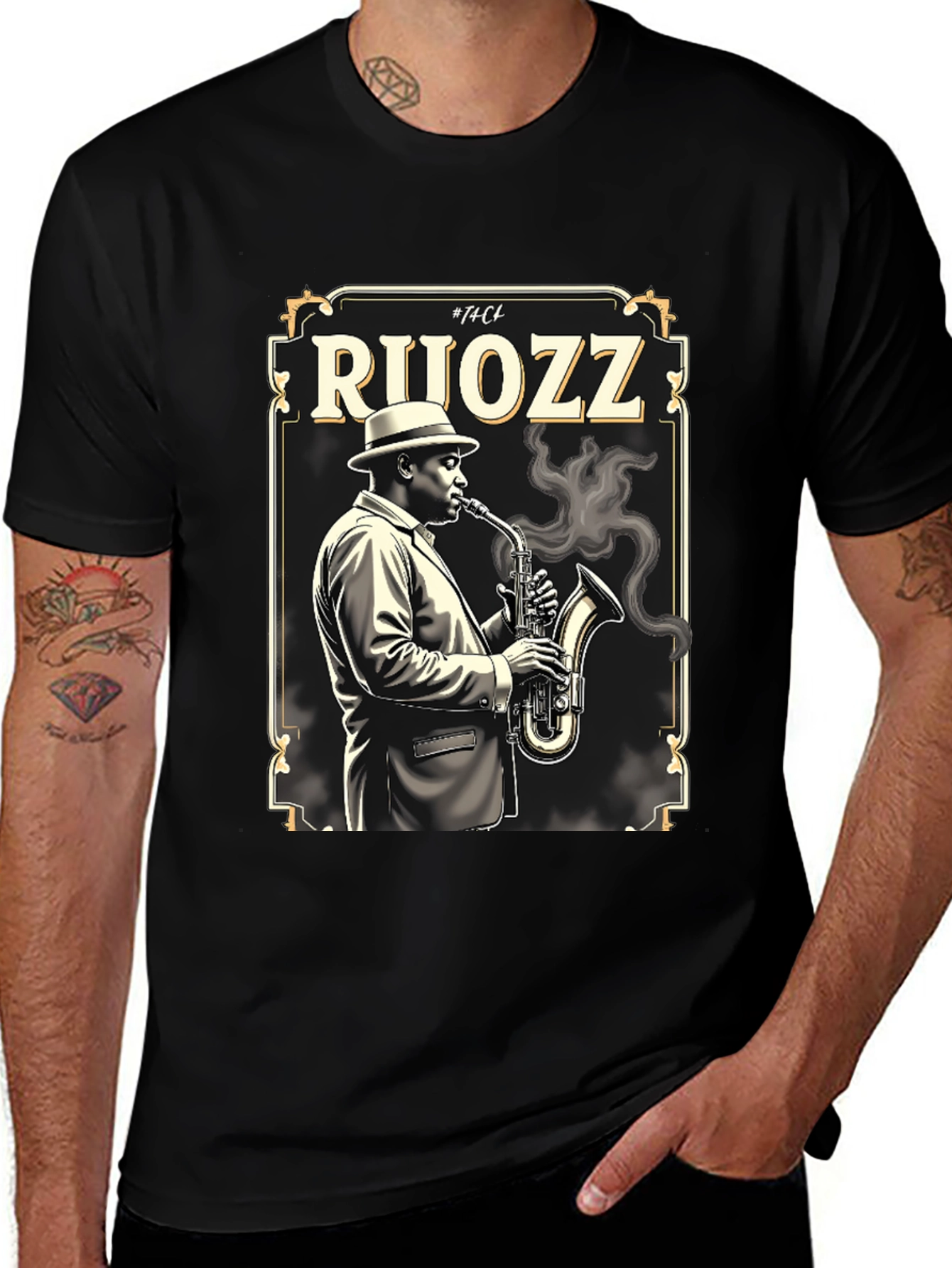 Variant 24 of RIIOZZ Saxophone Player Graphic T-Shirt