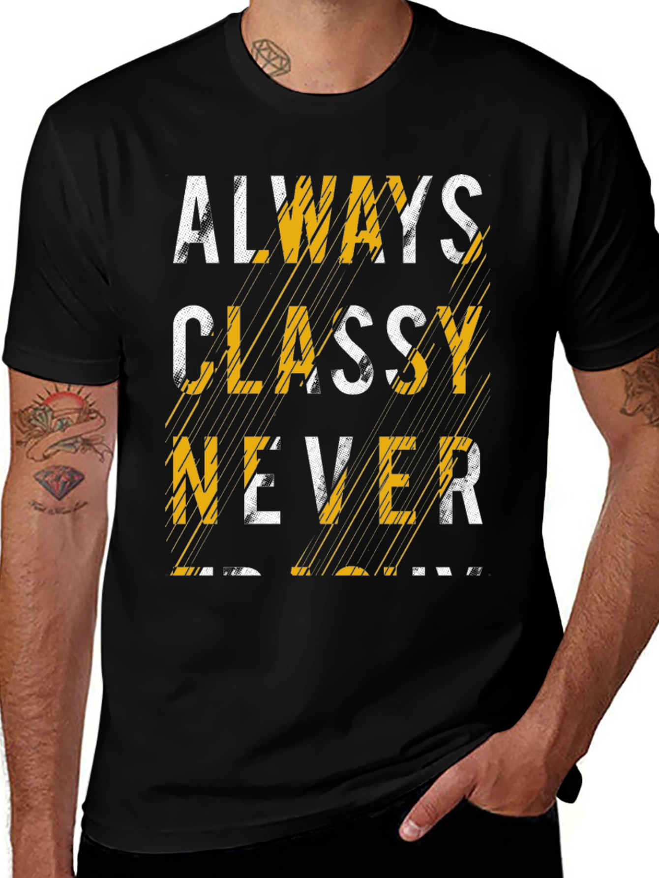 Variant 18 of Always Classy Never Trashy Black Graphic Tee