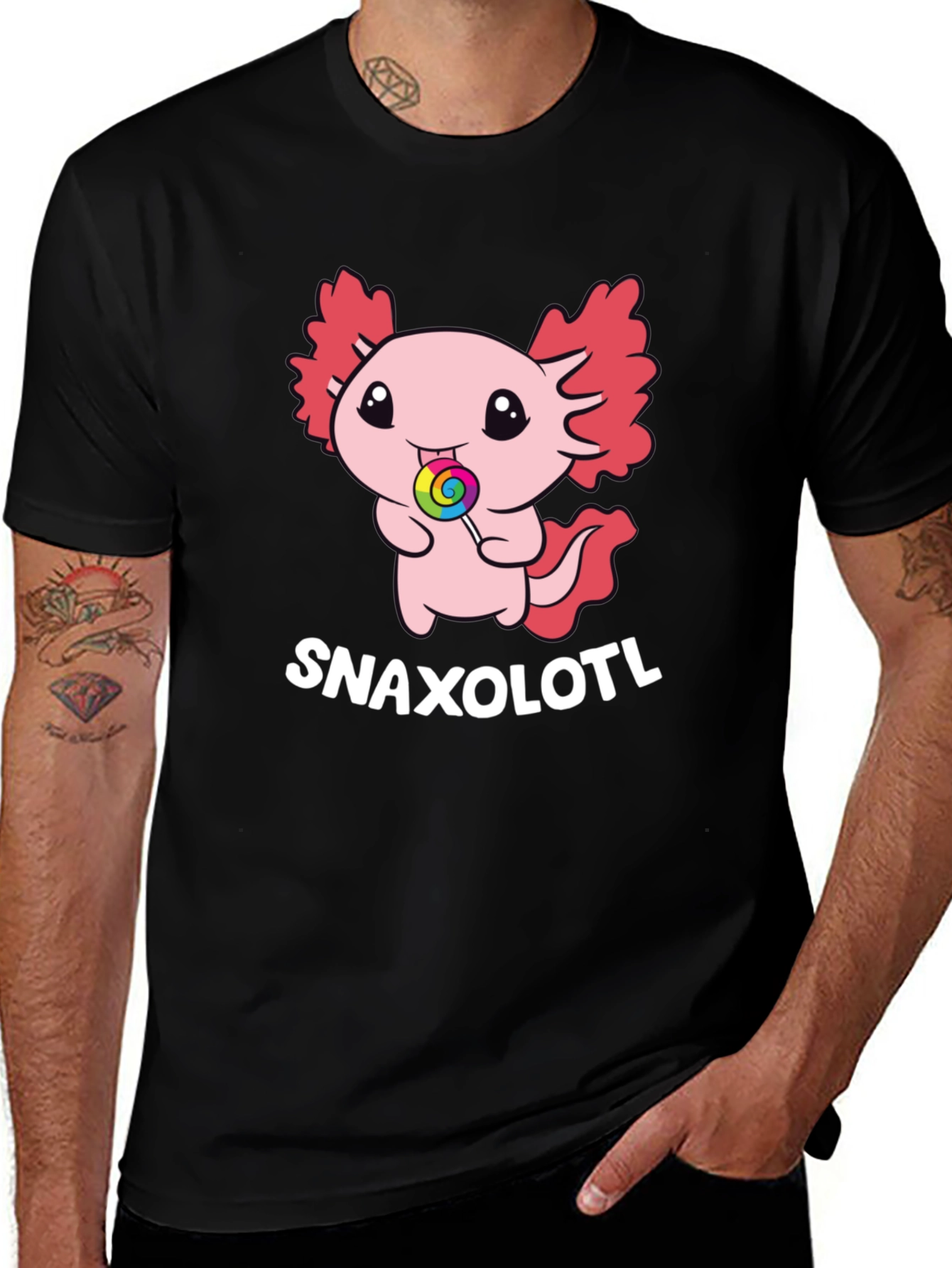 Variant 10 of Snaxolotl T-Shirt - Cute Axolotl Candy Tee