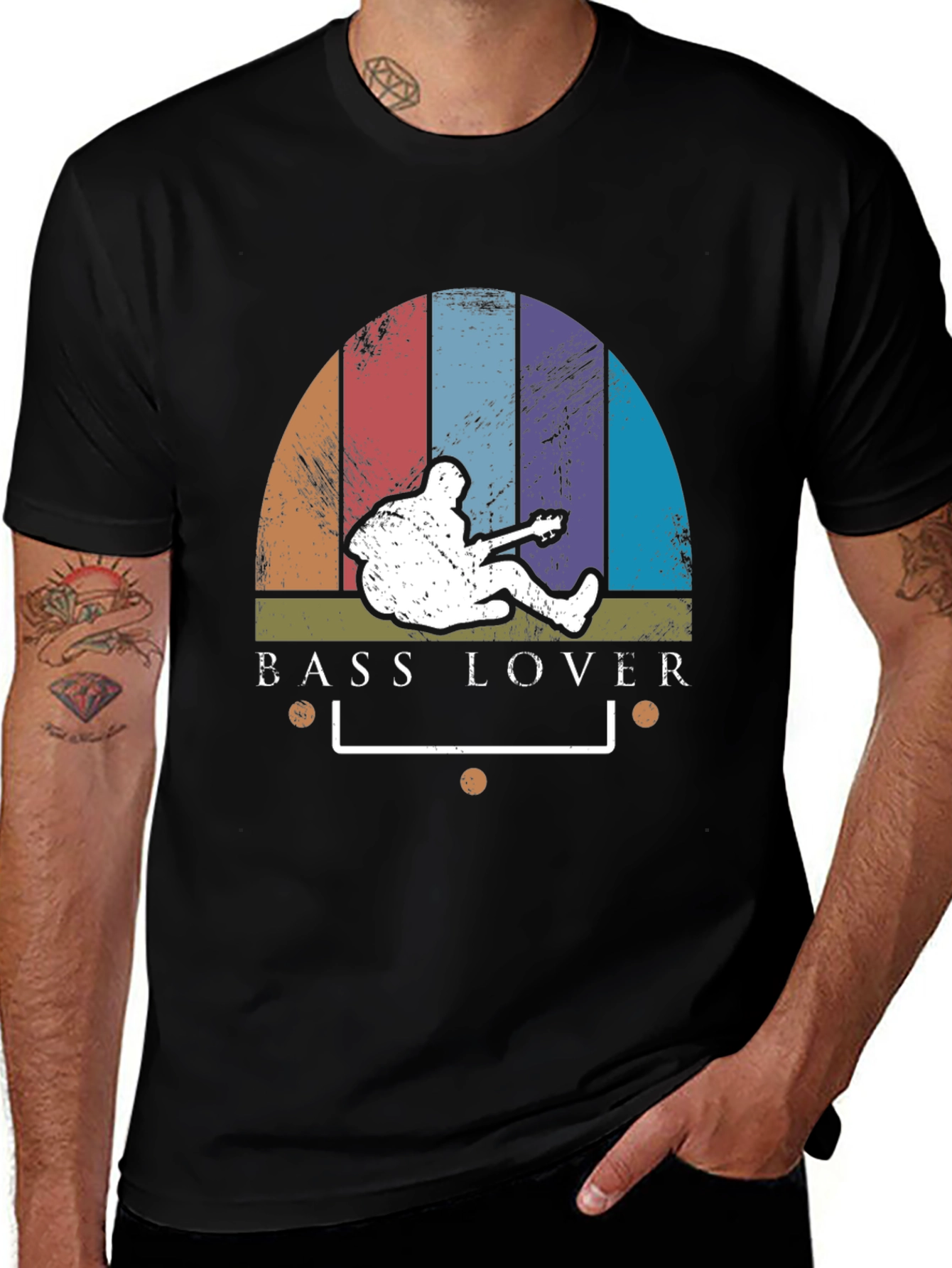 Variant 24 of Retro Bass Lover T-Shirt - Musician Tee