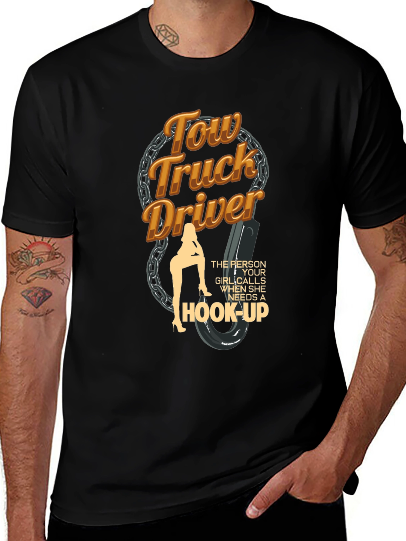 Variant 15 of Tow Truck Driver Graphic T-Shirt