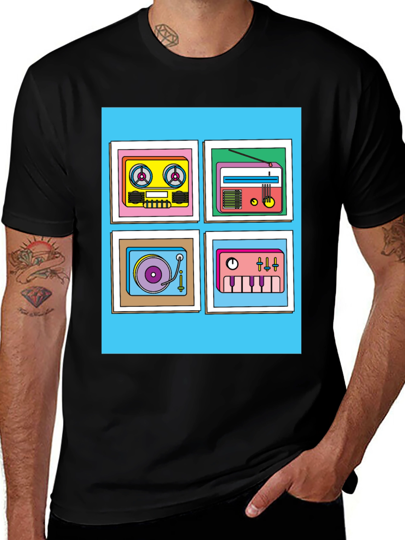 Variant 9 of Retro Music Graphic Tee - Classic Style