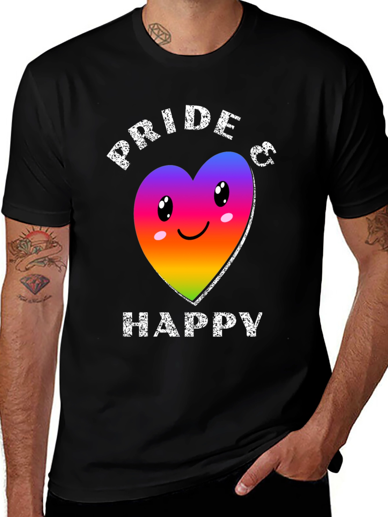 Variant 3 of Pride & Happy Rainbow Heart T-Shirt