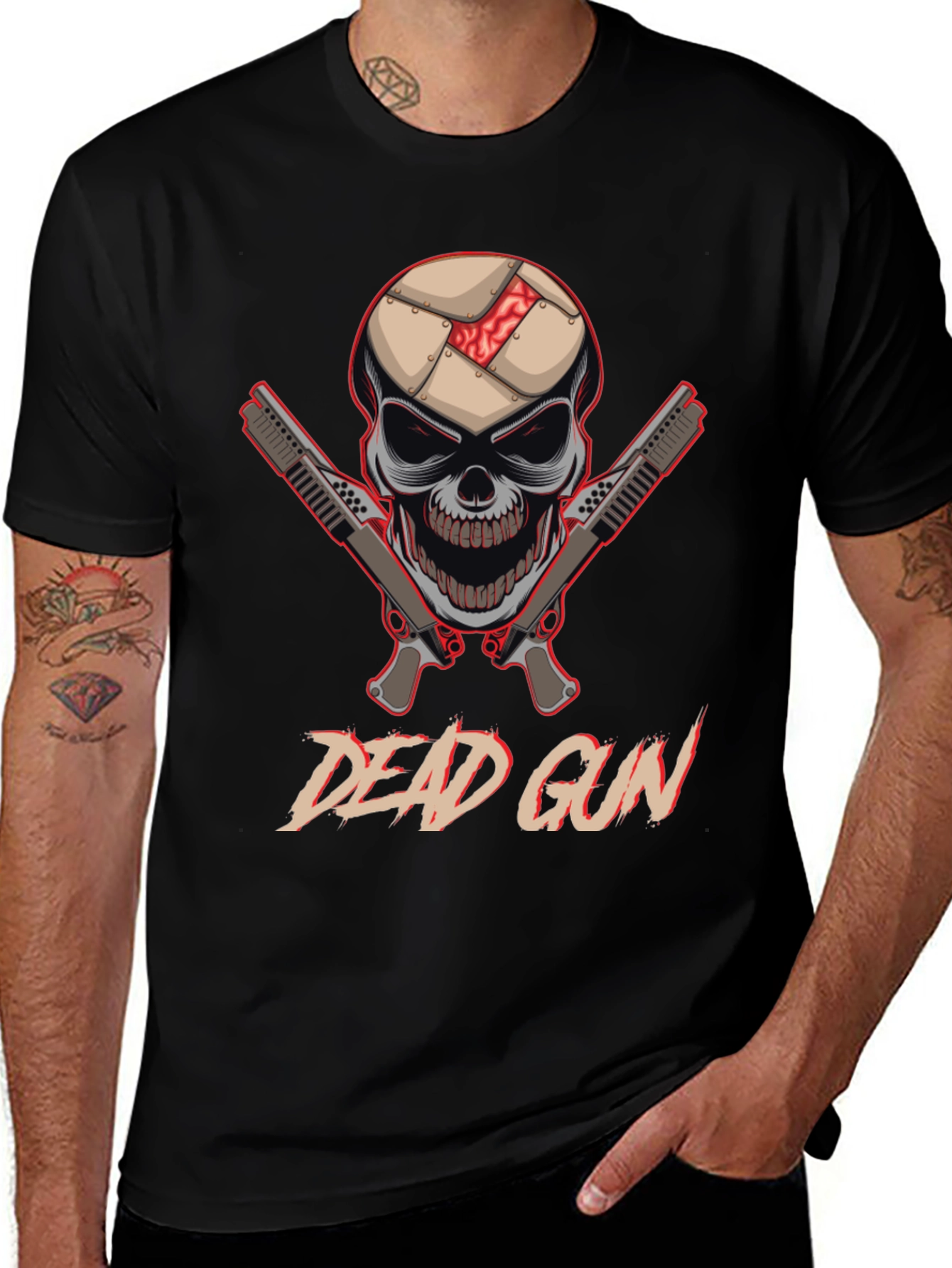 Variant 13 of Dead Gun Skull T-Shirt