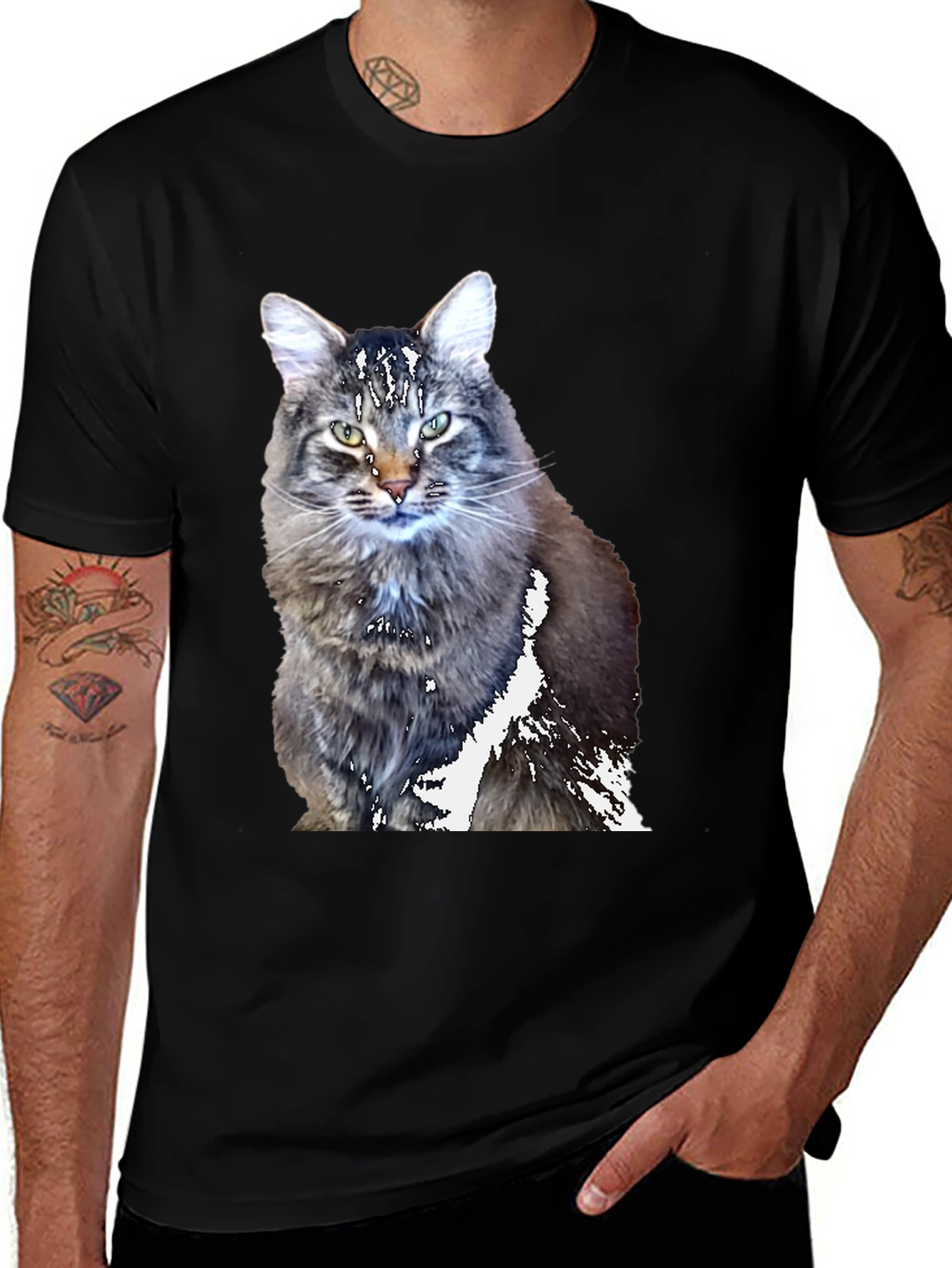 Variant 20 of Cool Cat T-Shirt - Black