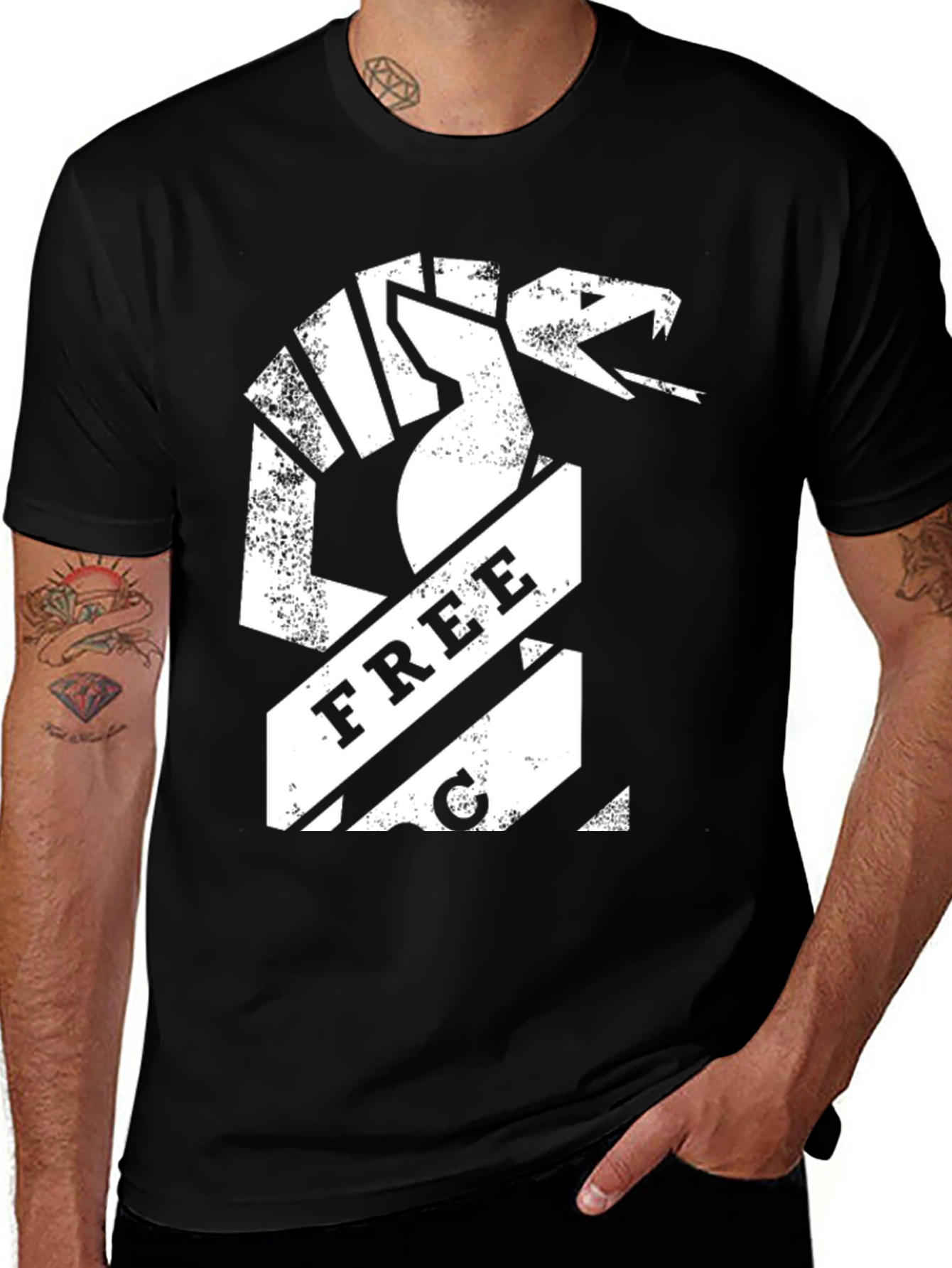 Variant 29 of Free Cobra T-Shirt - Black Cotton Tee