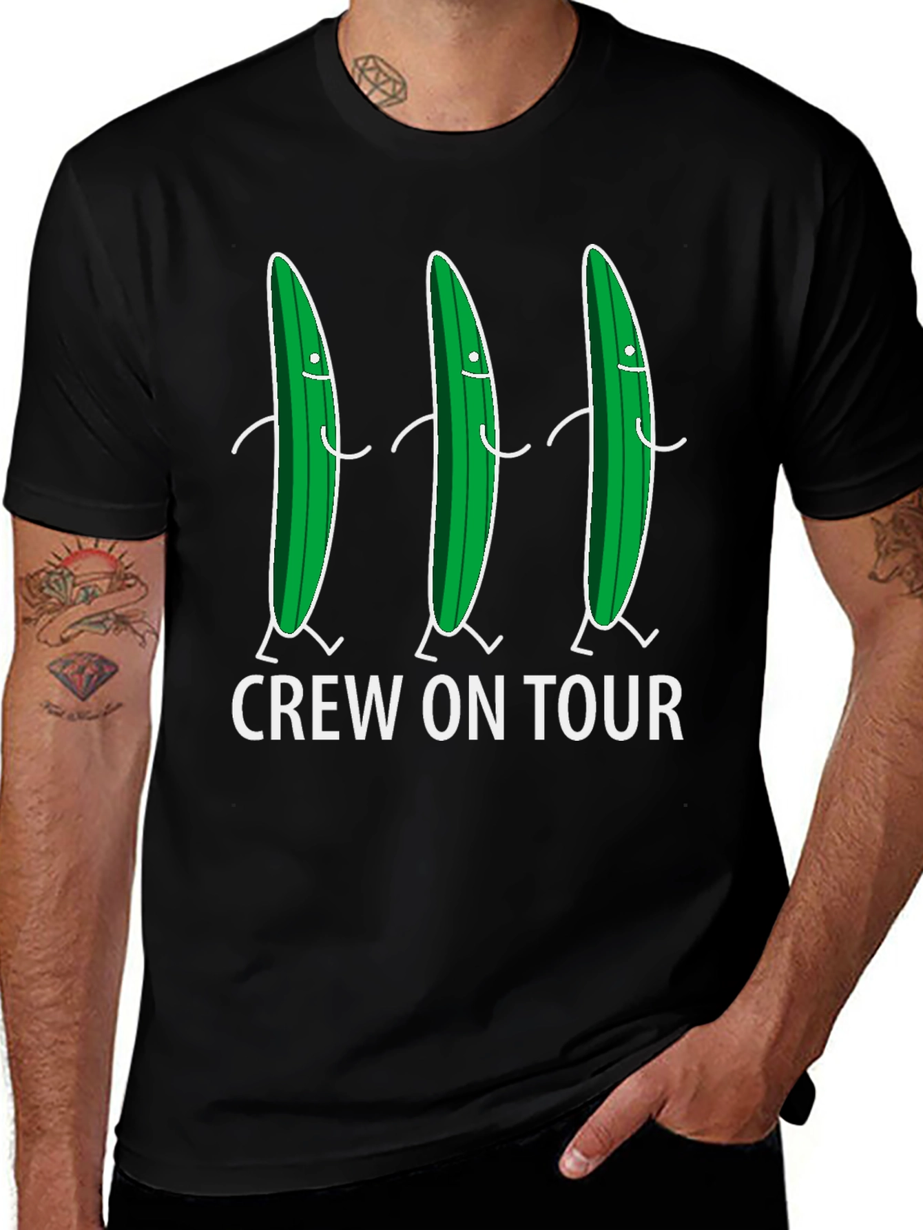 Variant 4 of Crew On Tour Pickle Graphic Tee - Black