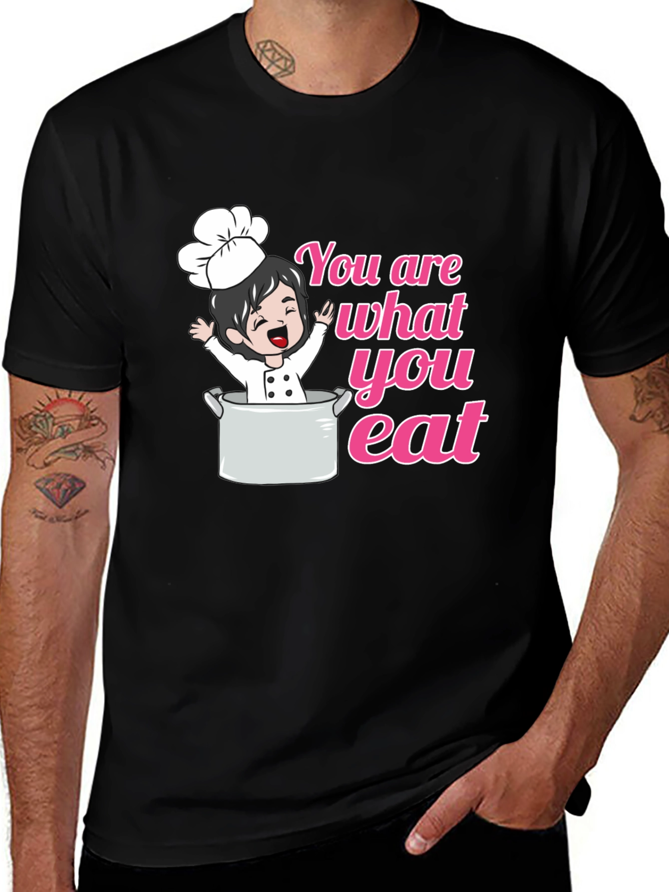 Variant 2 of You Are What You Eat T-Shirt - Chef Cartoon
