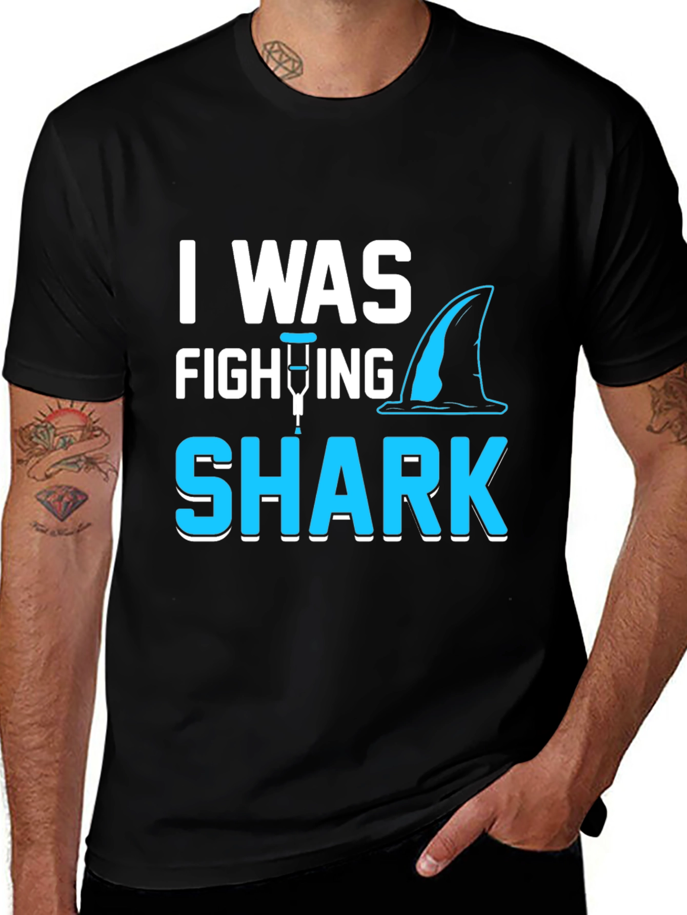 Variant 14 of Shark Attack Leg Injury T-Shirt