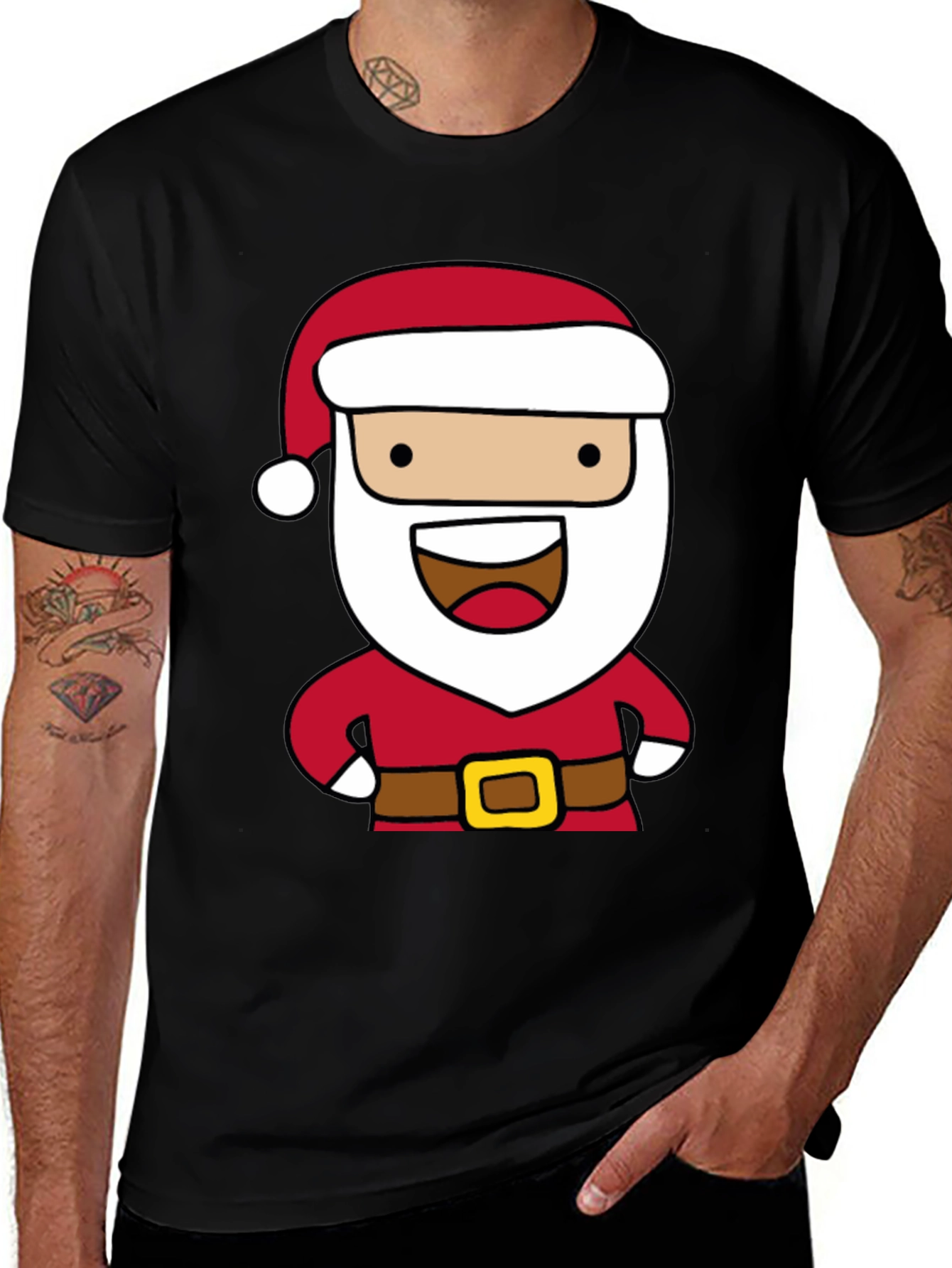 Santa Claus Graphic Tee - Holiday Spirit T-Shirt