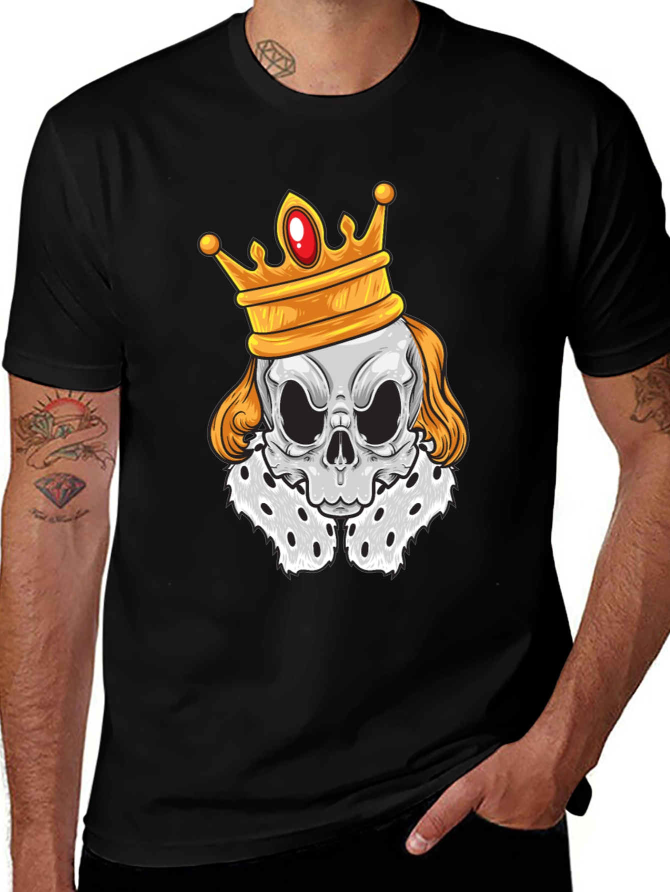 Variant 12 of Skull King Graphic T-Shirt - Black Cotton Tee