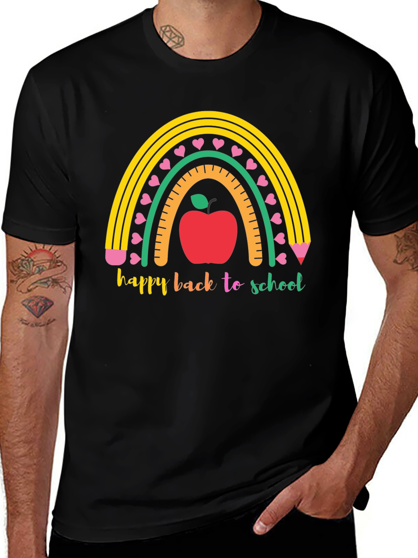 Variant 12 of Back to School Rainbow Apple T-Shirt