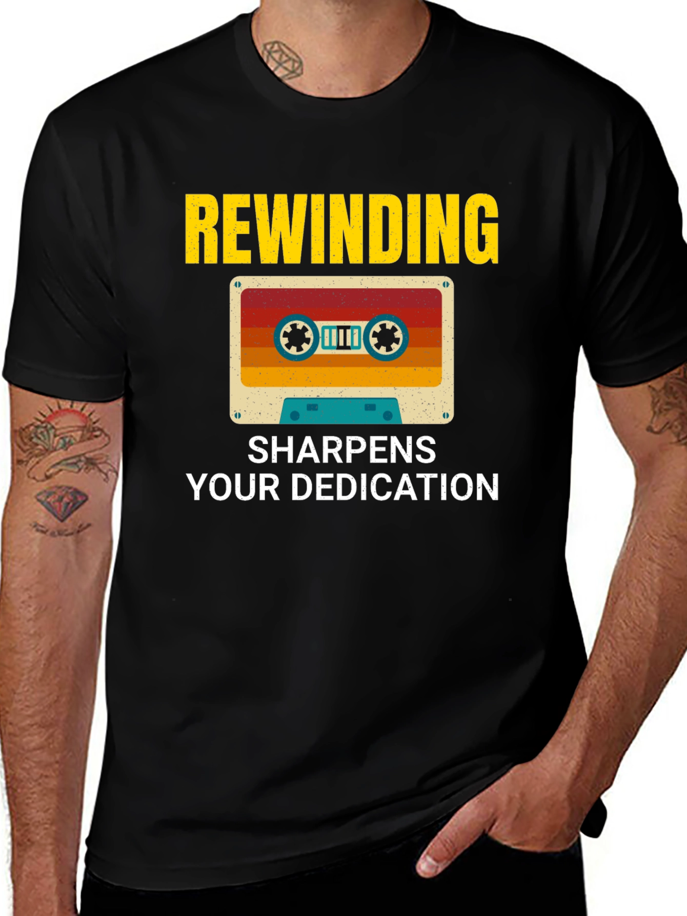Variant 30 of Rewinding Dedication Black T-Shirt