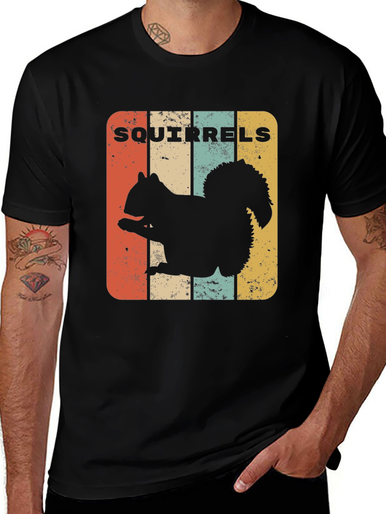 Variant 23 of Retro Squirrels Graphic Tee - Vintage Style Comfort