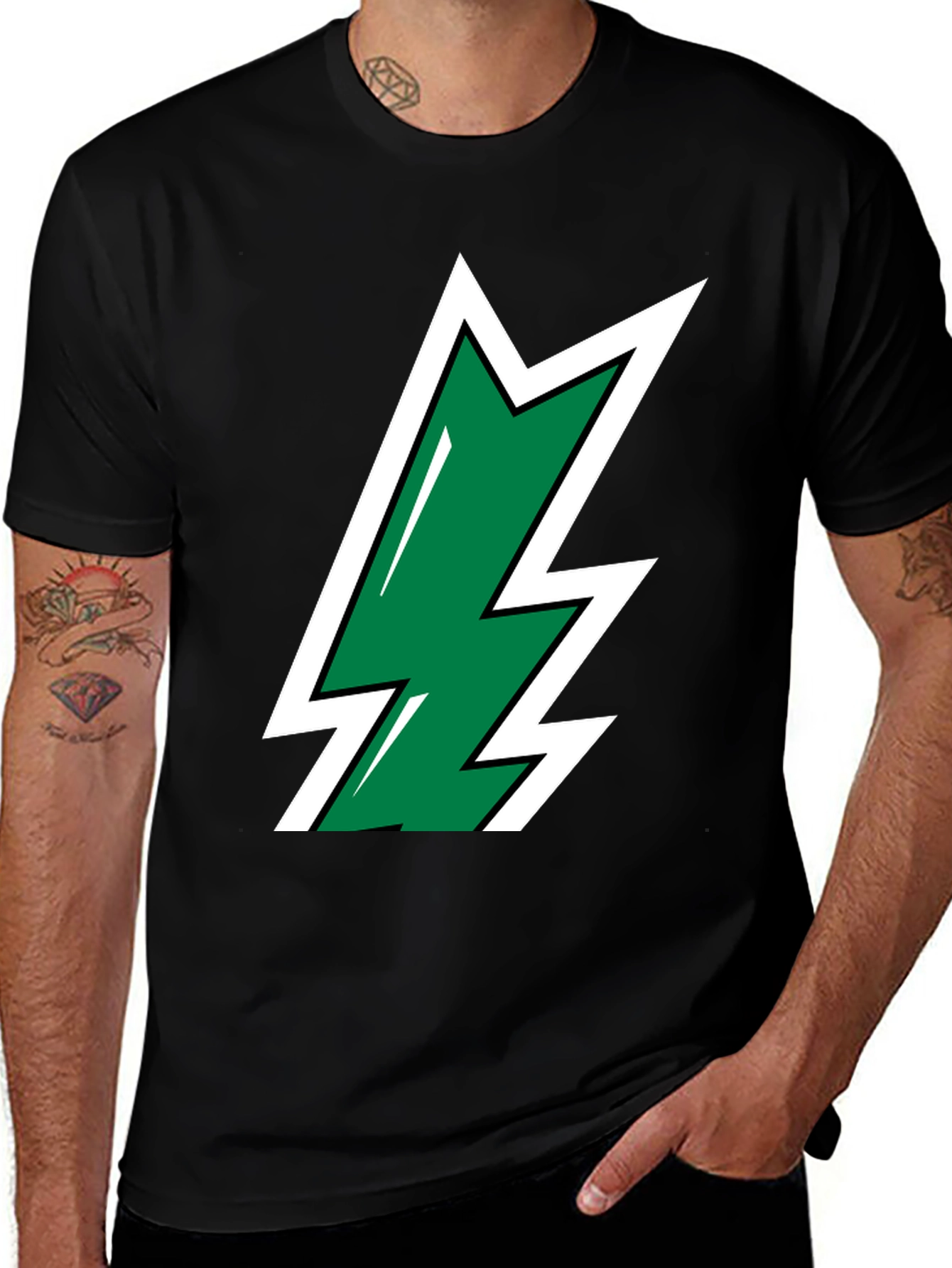 Variant 3 of Lightning Bolt Graphic Tee - Modern Style