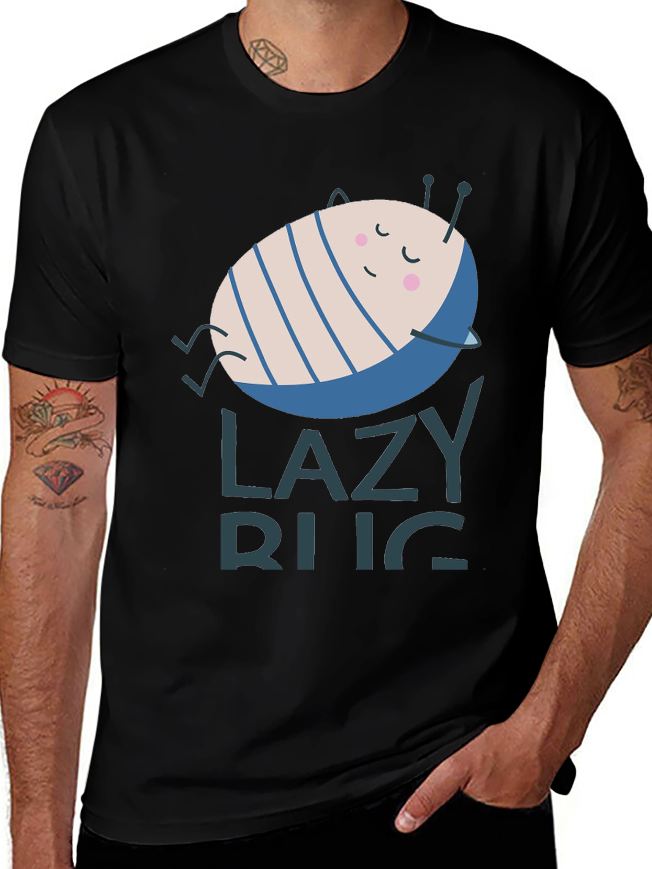 Variant 16 of Lazy Bug Graphic T-Shirt - Relaxed Fit, Soft Cotton